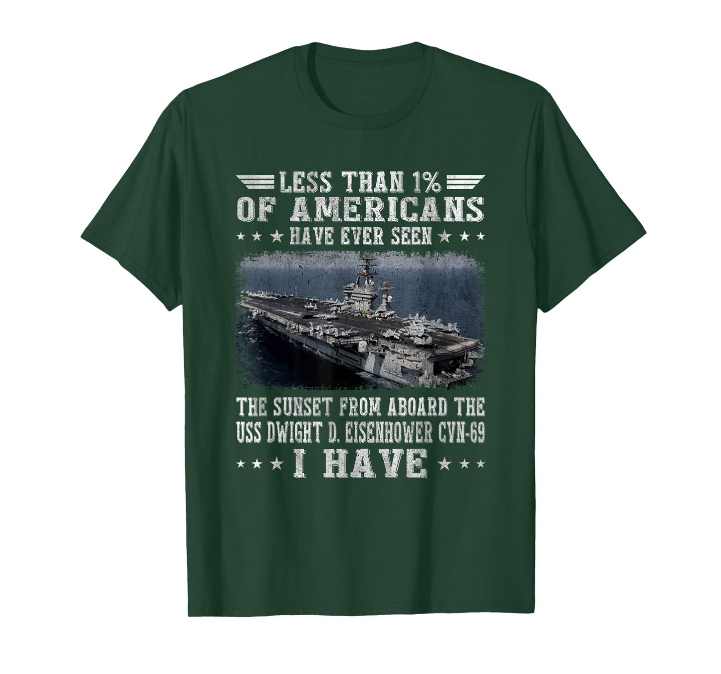 USS Dwight D. Eisenhower CVN-69 Aircraft Carrier Veteran T-Shirt