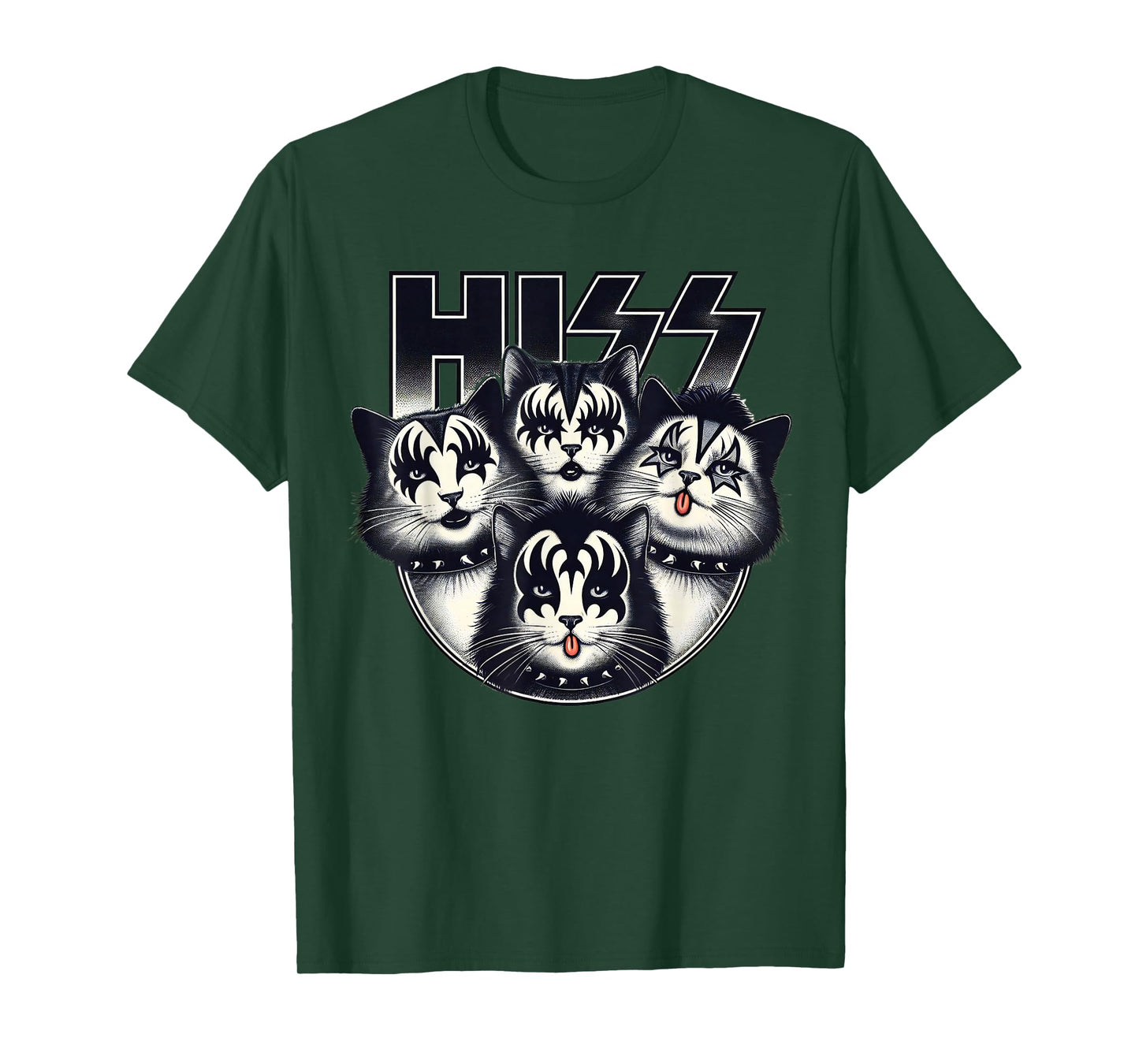 Cute Hiss Cats Rock Kittens Kitty Rocking Music Cat Lovers T-Shirt