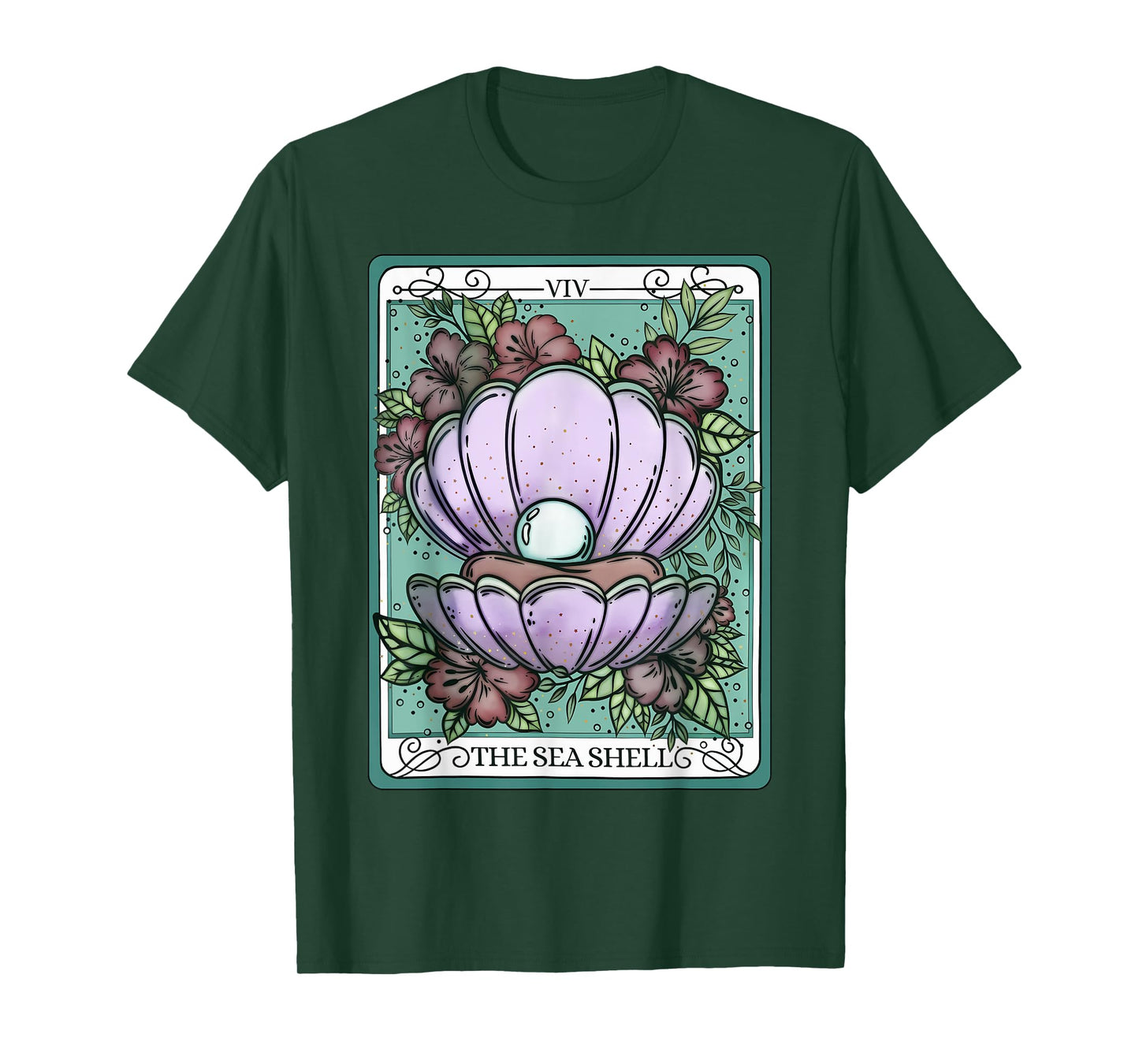 The Sea Shell Tarot Card Ocean Life Beach Women Kids Girls T-Shirt