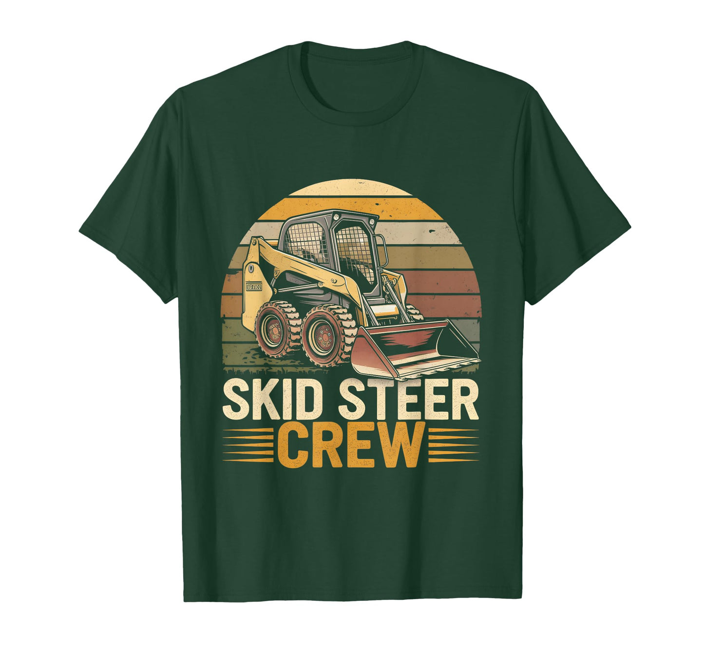 Retro Skid Steer Crew Vintage Heavy Equipment Operator T-Shirt