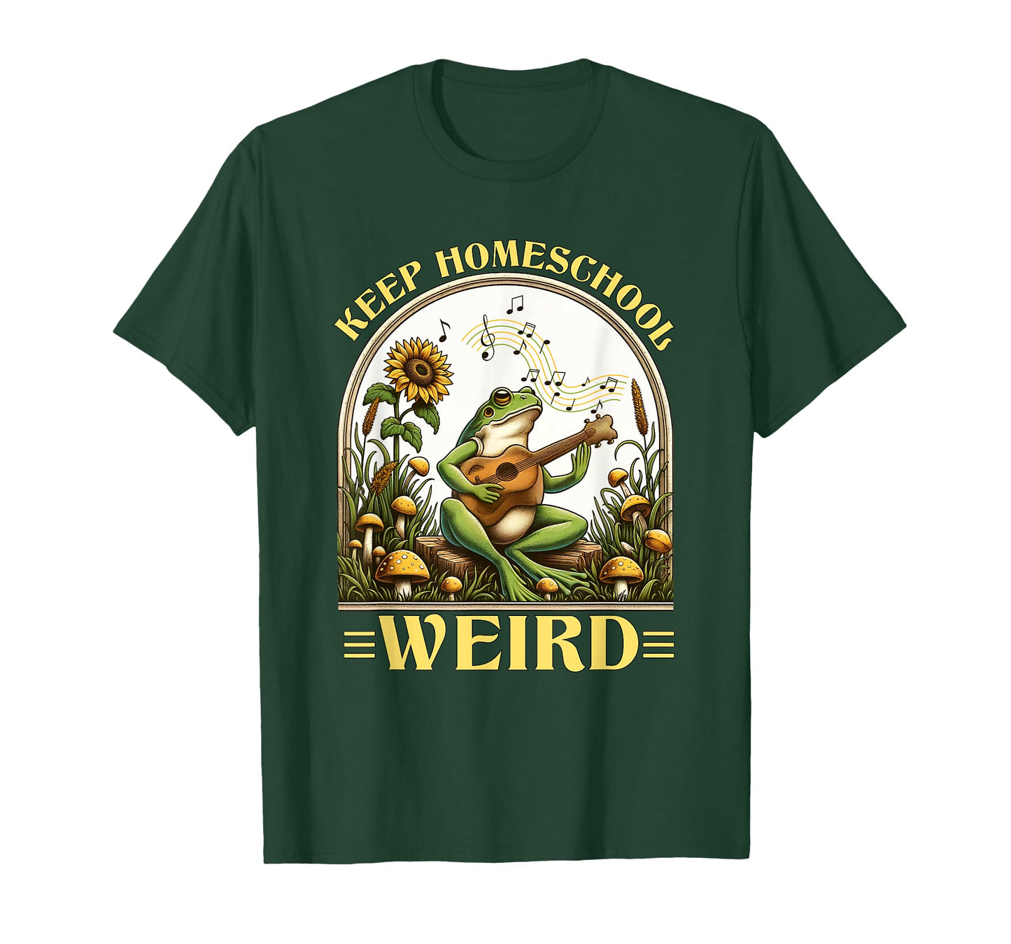 Funny Homeschool Teaching Keep Homeschool Weird Frog Kids T-Shirt