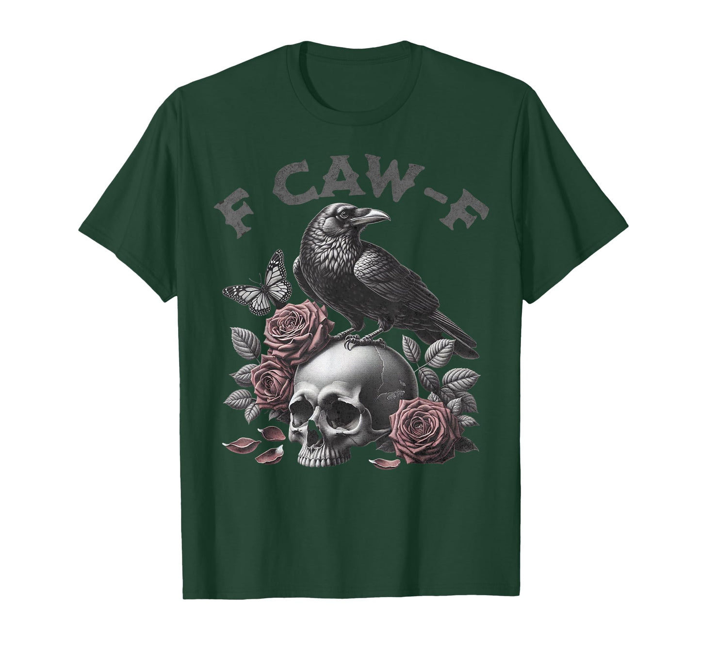 f-caw-f Crow Humorous Graphic T for Men Women T-Shirt