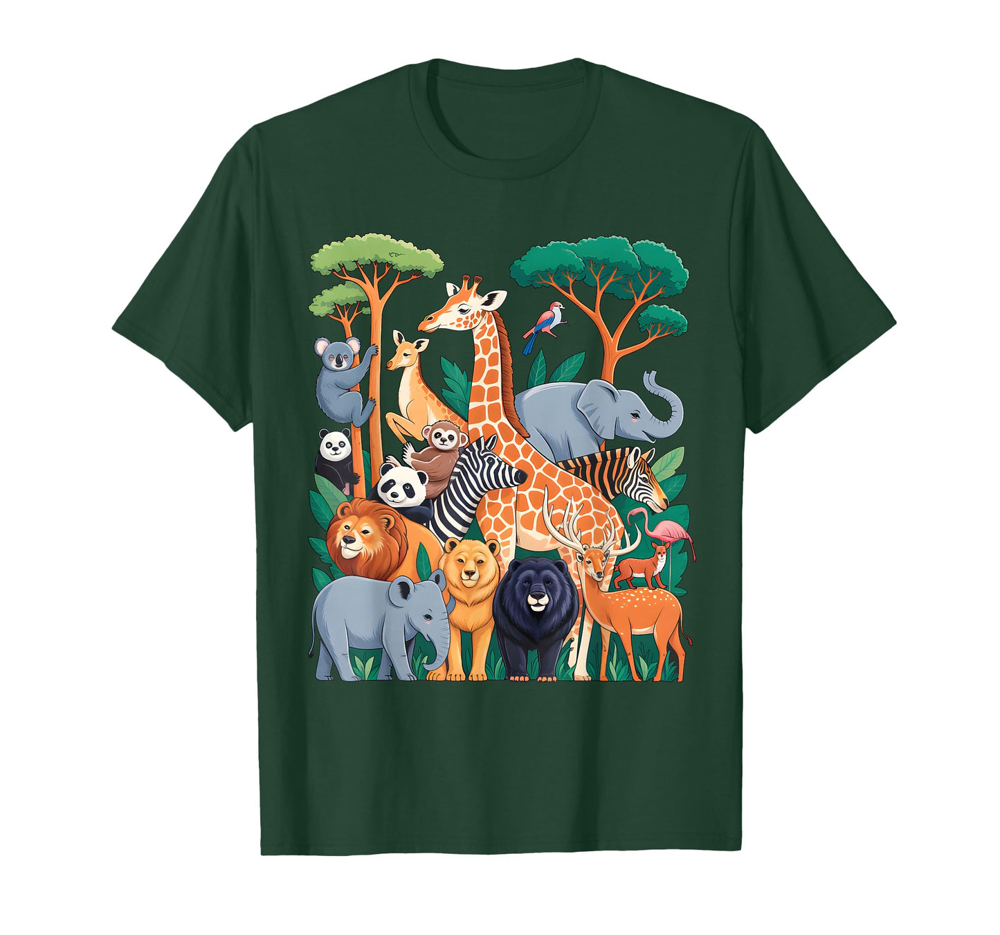 Wildlife Zoo Day Party Cute Pet Animal Lover Men Women Kids T-Shirt
