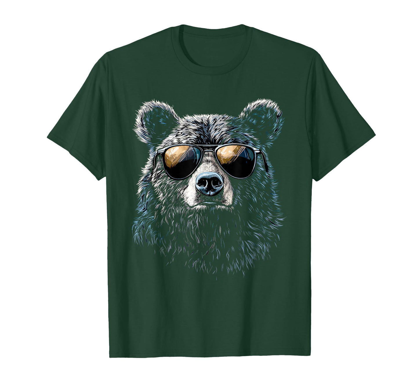 Bear Wearing Sunglasses Wildlife Artwork Graphic Bear T-Shirt