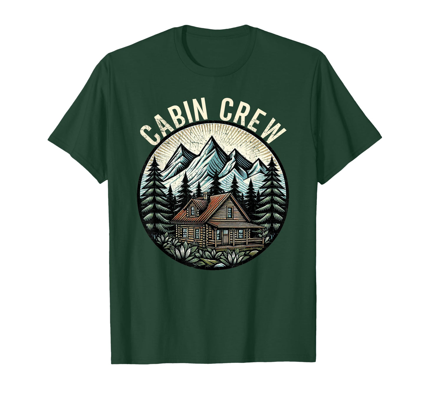 Cabin Crew Cabin Family Vacation Outdoor Nature T-Shirt