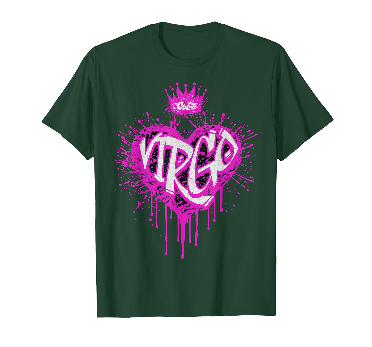 Virgo Airbrush Graffiti Heart Zodiac Astrology Design T-Shirt
