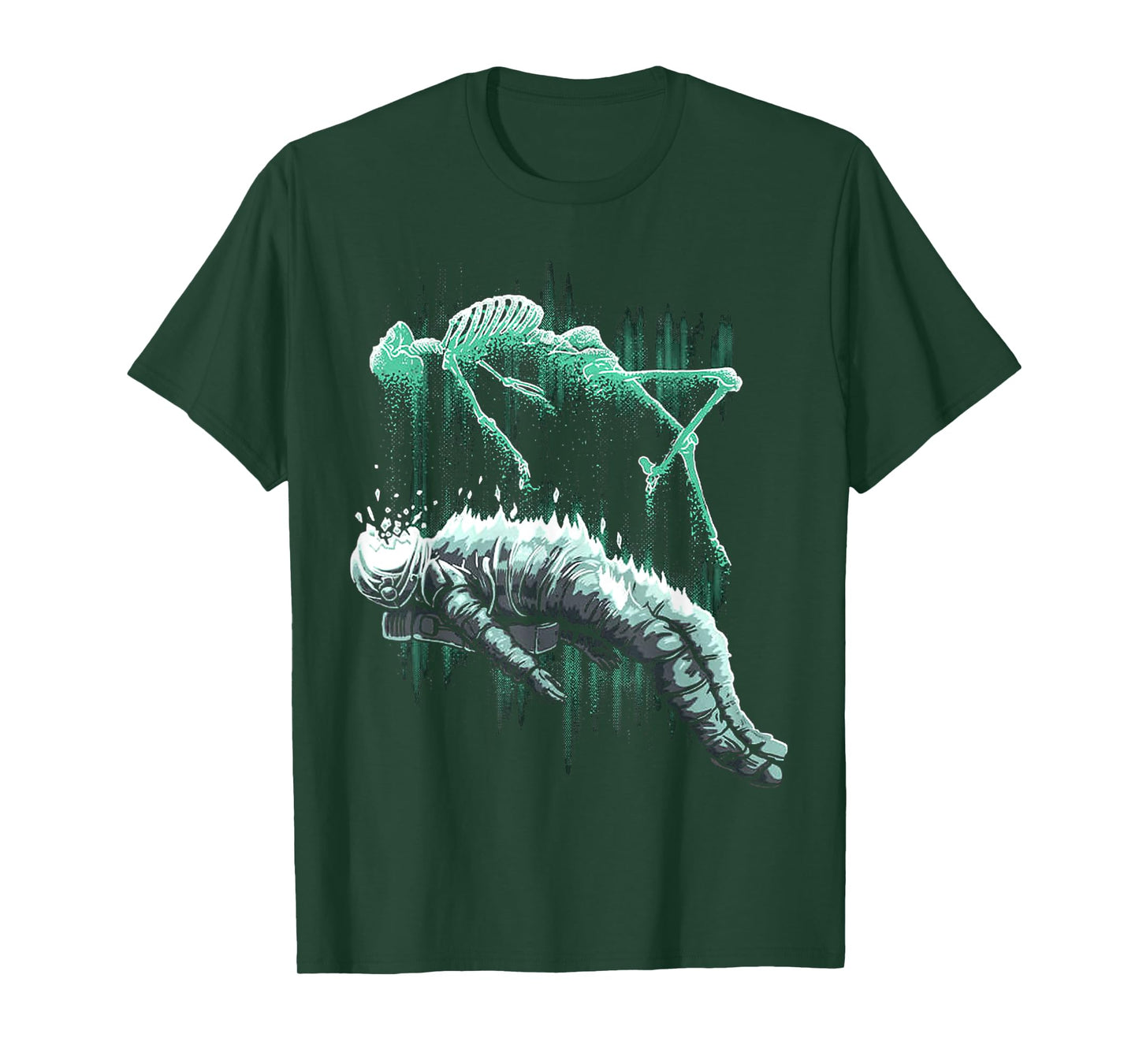 Astral Departure Glow-in-the-Dark Vintage Astronaut T-Shirt