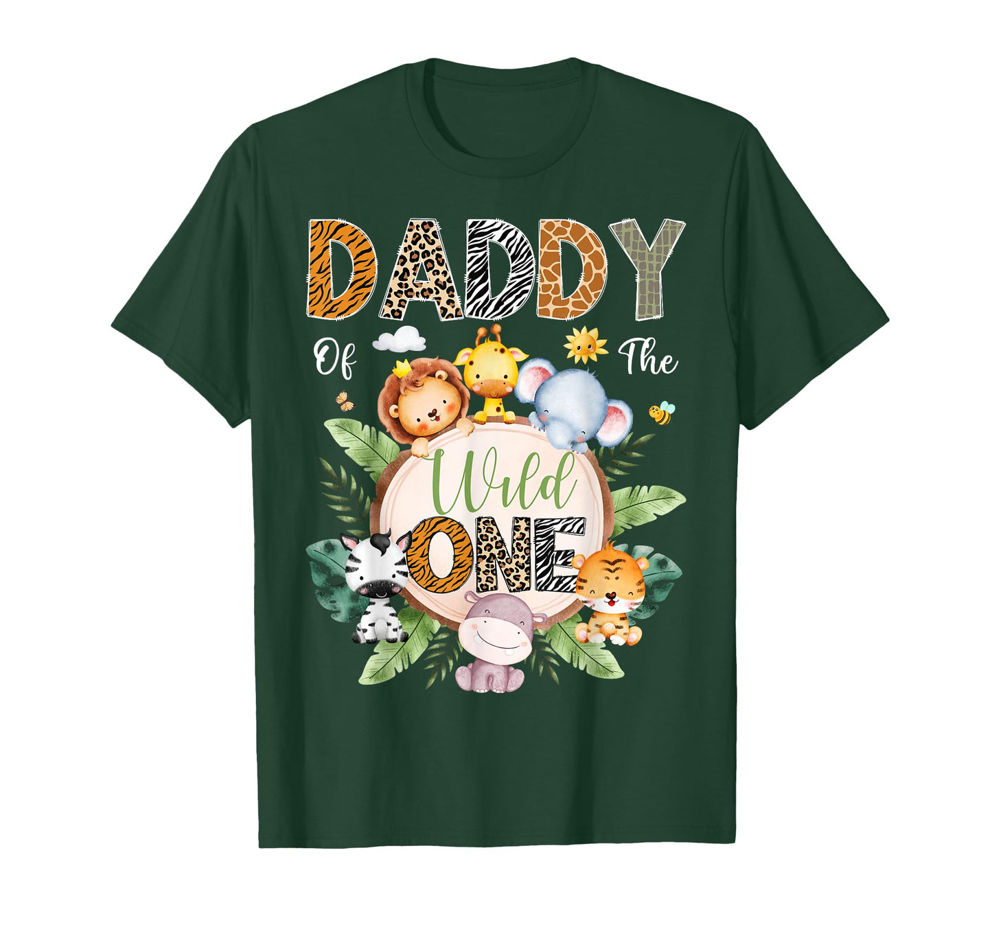 Daddy Of The Wild One 1St Birthday Safari Jungle Animal T-Shirt