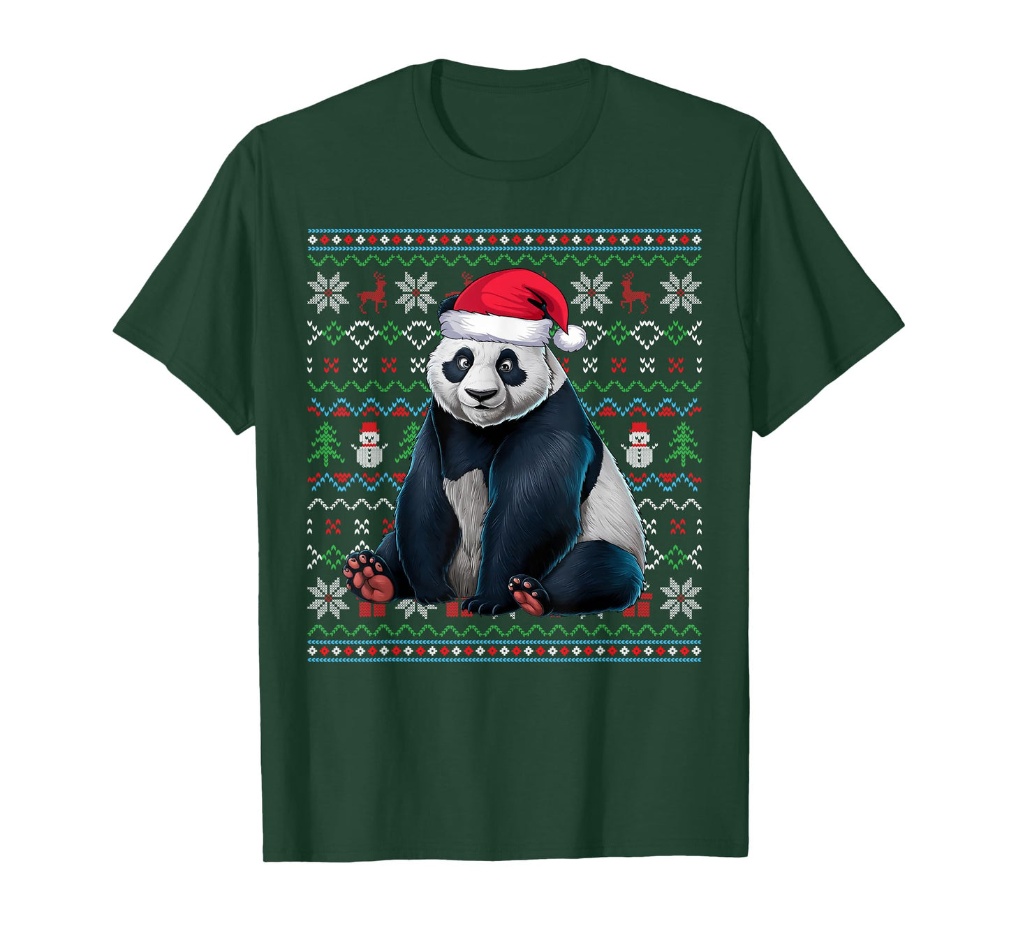 Ugly Panda Lovers Xmas Sweater Santa Christmas T-Shirt