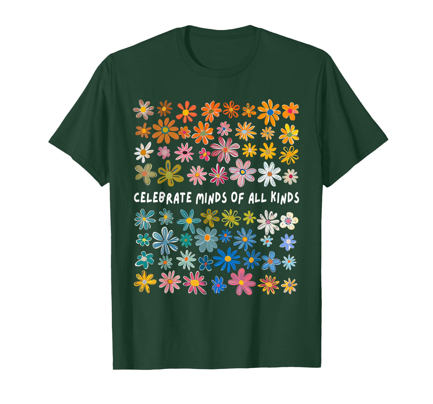 Autism Awareness Celebrate Minds Of All Kinds Wildflower T-Shirt