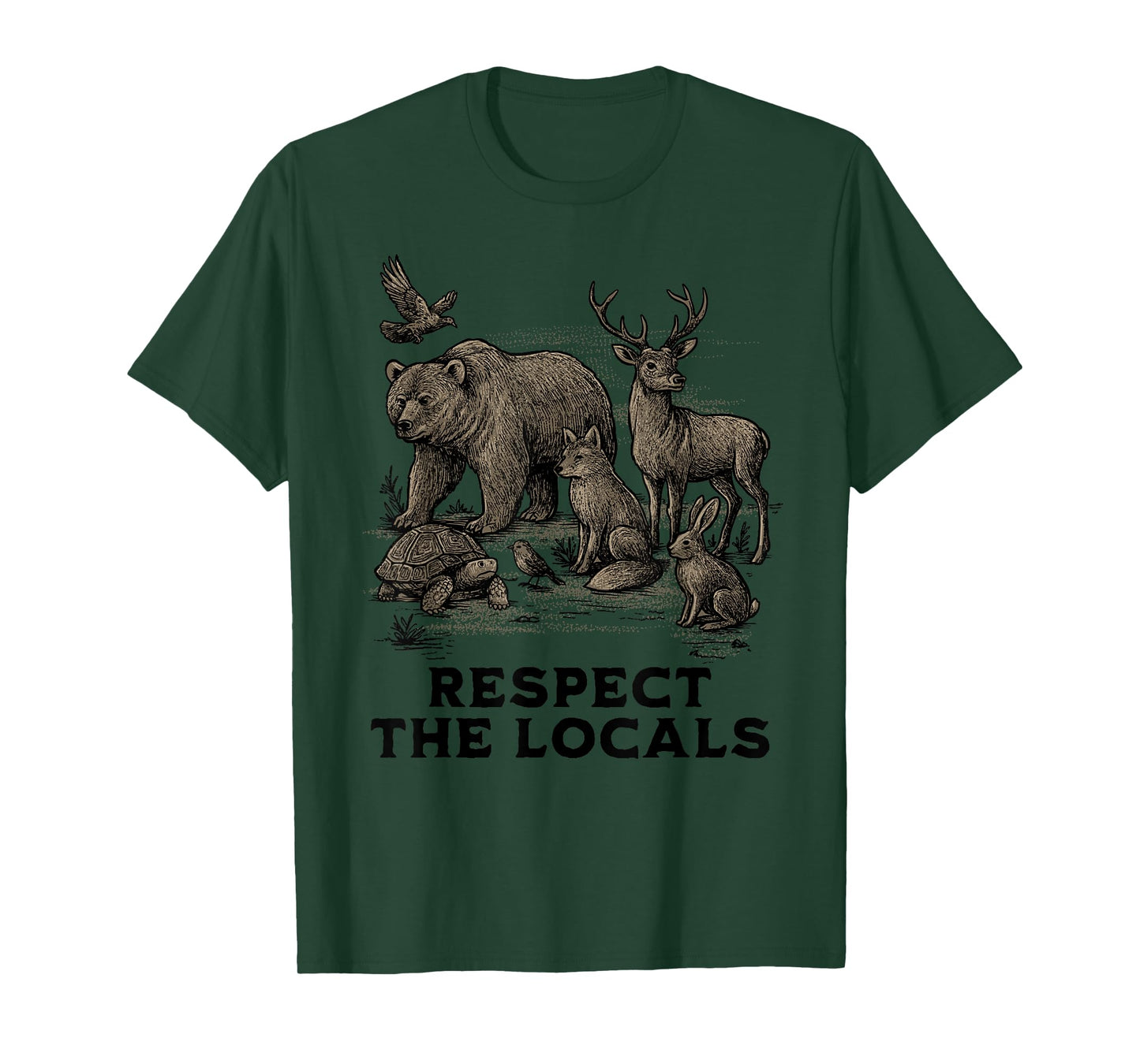 Respect Local Animals Nature Wildlife Conservation Animal T-Shirt