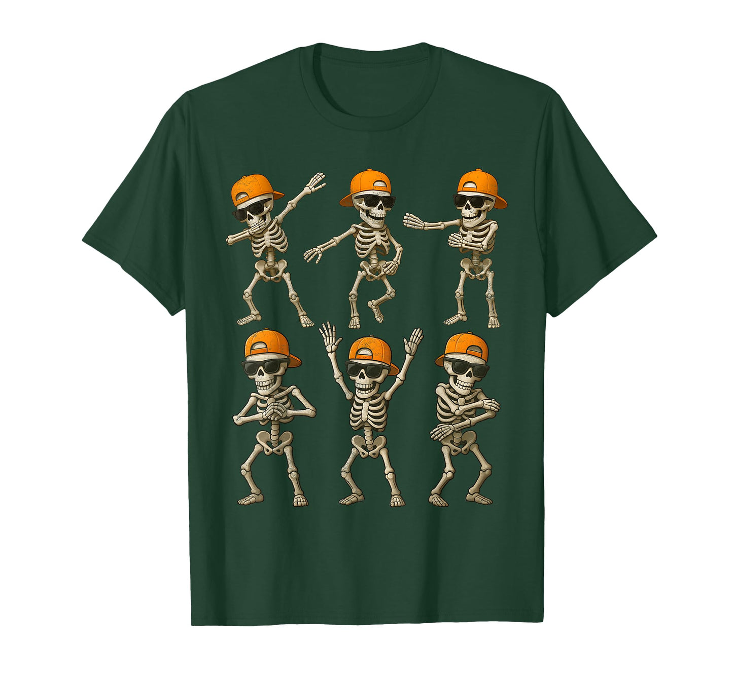 Funny Skeleton Dancing Crew Halloween Costume Boy Kids Mens T-Shirt