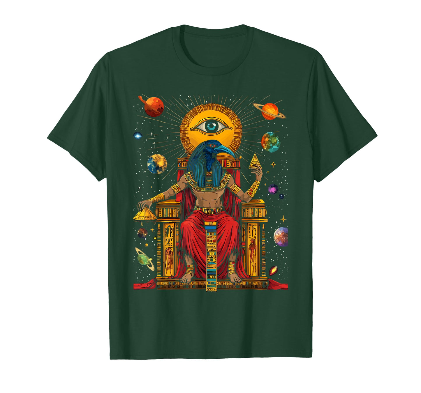 Thoth Egyptian God Egyptian Mythology Pyramid Ancient Egypt T-Shirt