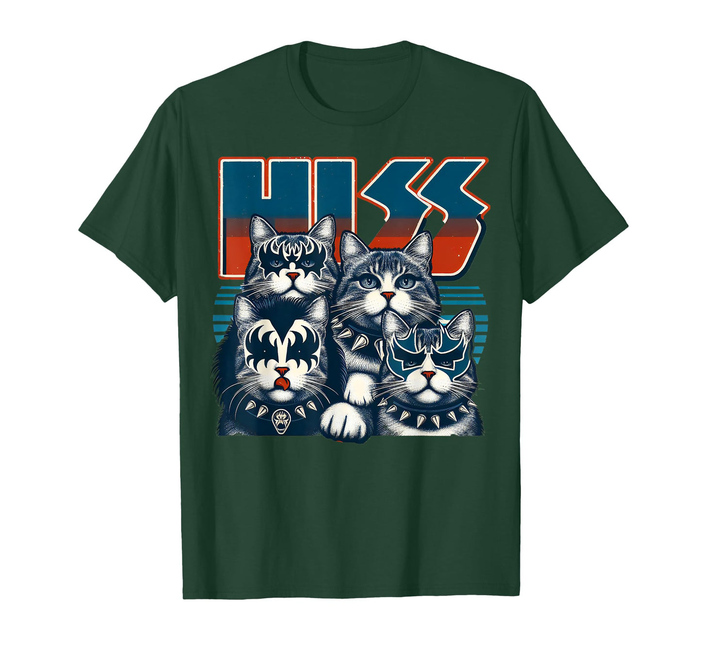 Cute Hiss Cats Rock Kittens Kitty Rocking Music Cat Lovers T-Shirt for Men Women Kids