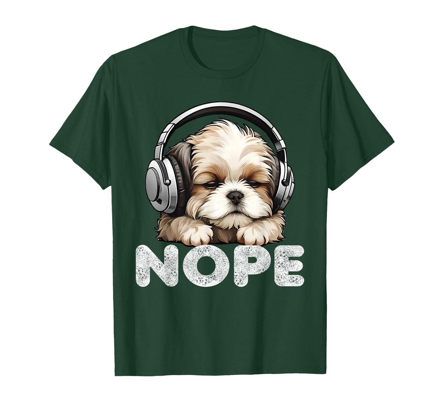 Women Nope Funny Lazy Shih Tzu Dog Mom Cute Owner Breed Dad T-Shirt