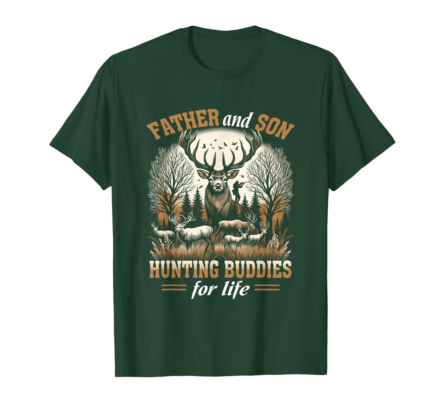Father And Son Hunting Buddies For Life Hunter Husband Dad T-Shirt