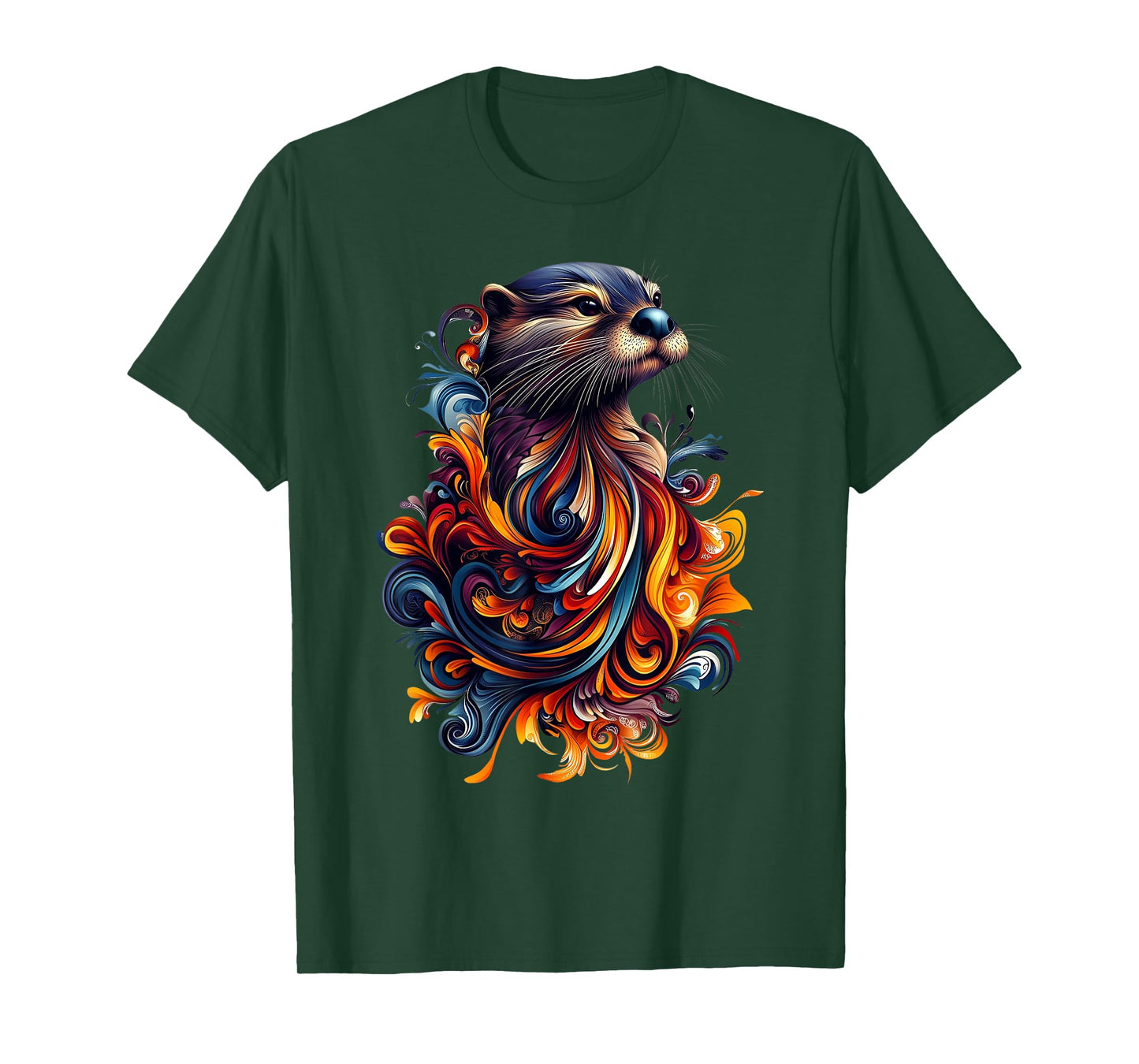 Otter Wildlife Nature Colorful Otter T-Shirt