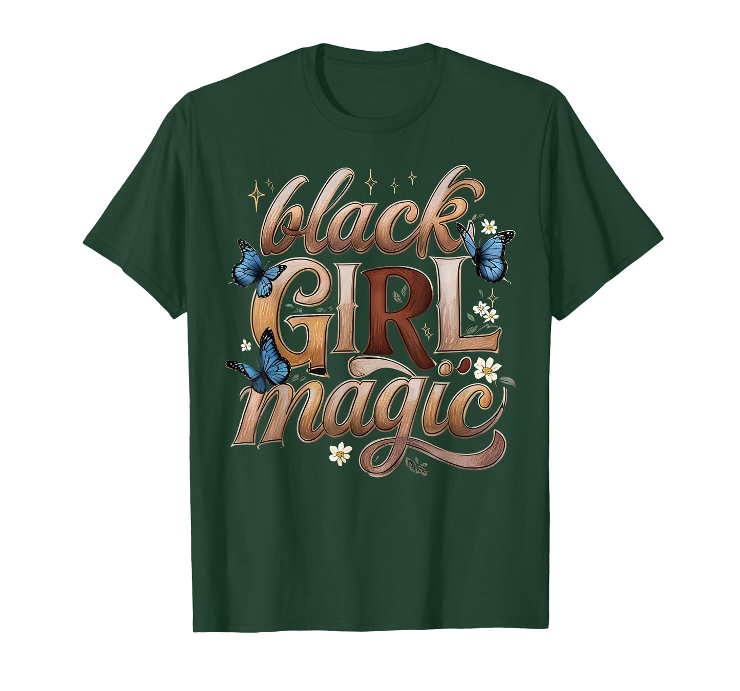 Black History Month Gift Ideas Apparel Co. H.UNiCR Black Girl Magic Melanin Black Women T-Shirt