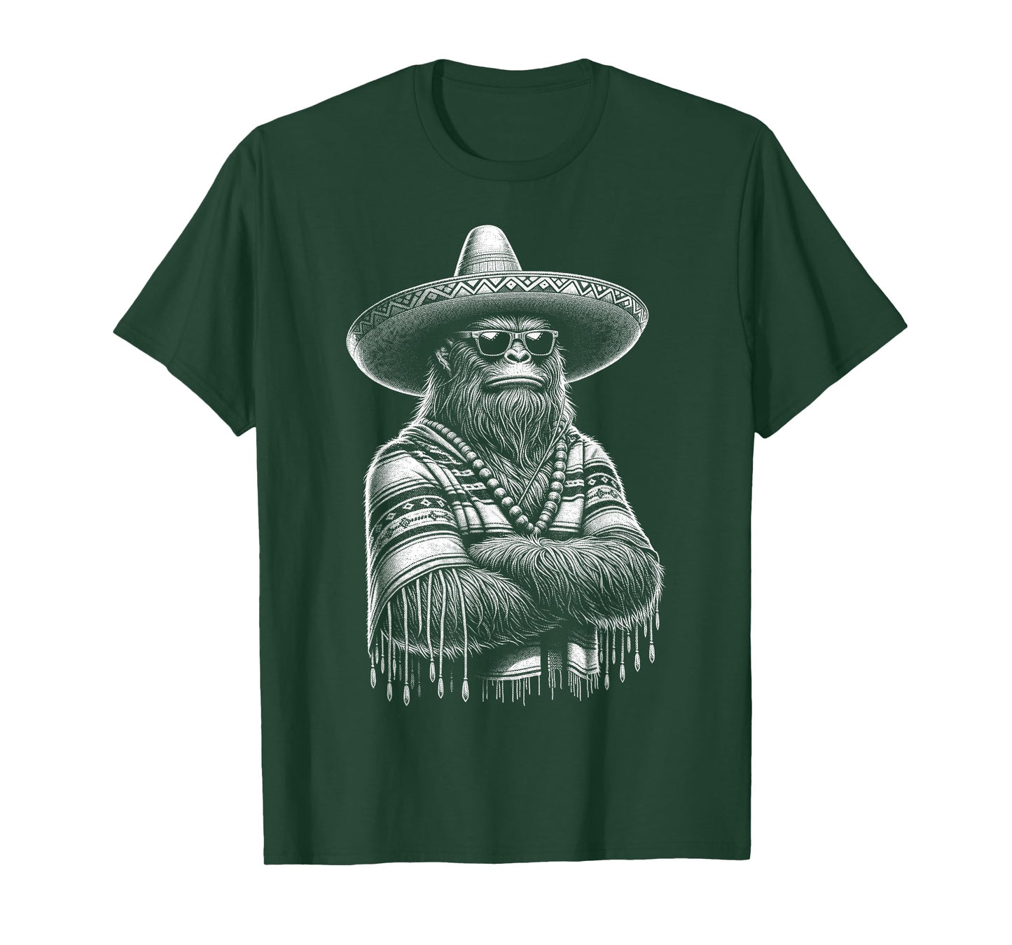 Bigfoot Sasquatch Funny Cryptid Senor Hairyoso Mexican T-Shirt
