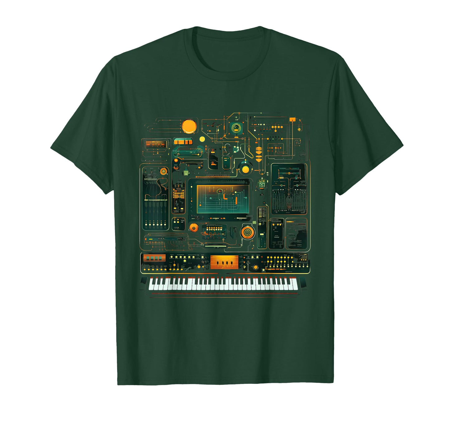 Analogue synthesiser keyboard music modular life T-Shirt