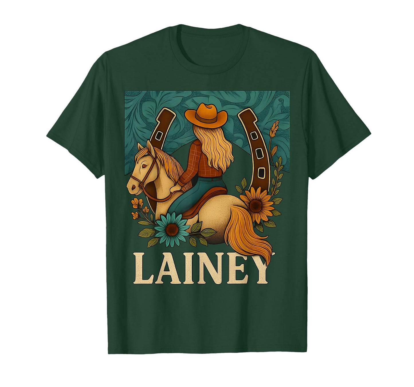 Lainey Vintage Western Cowgirl Gift for Men Women Kid Girl T-Shirt