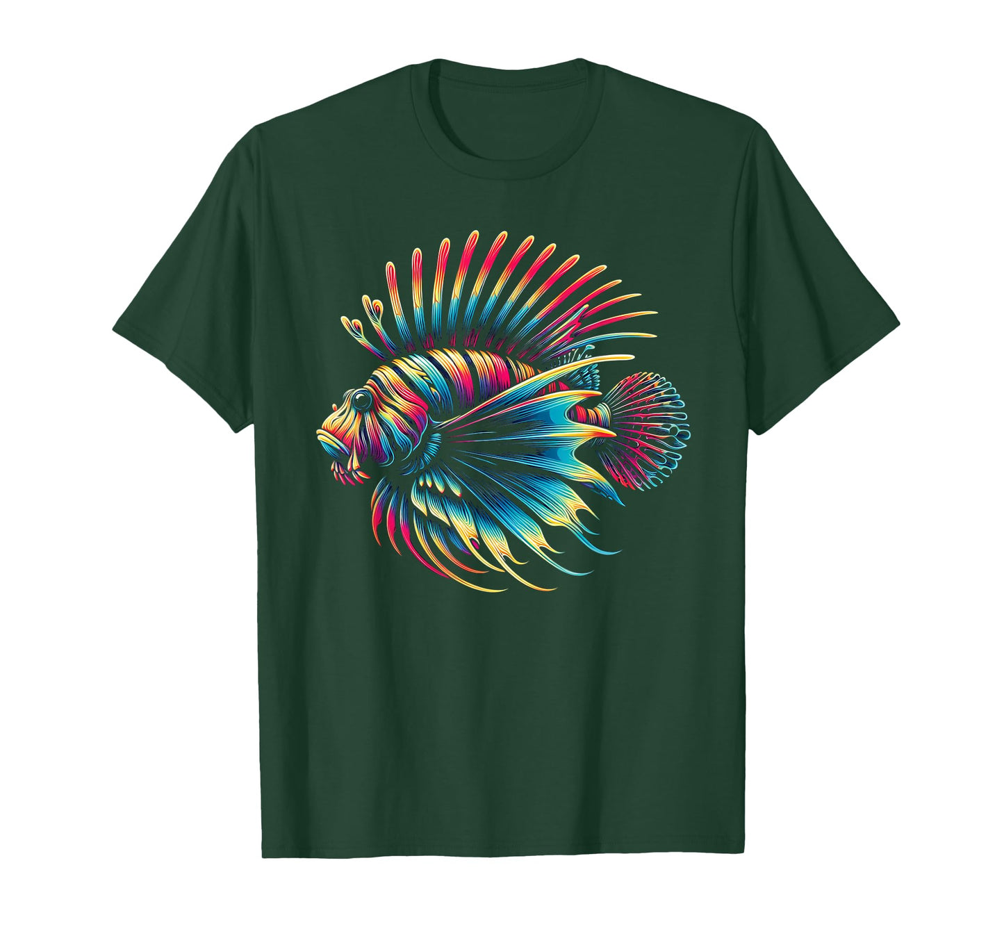 Lionfish Watercolor Art Lion Fish Lover T-Shirt