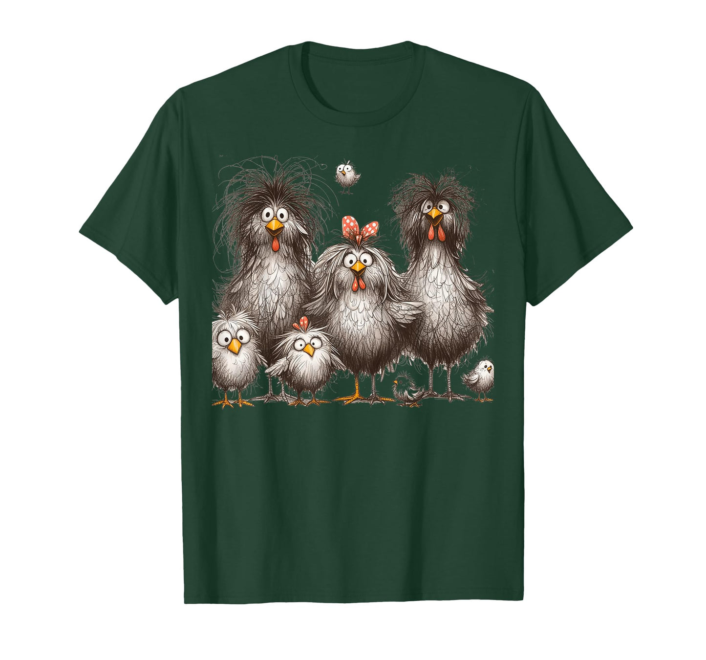 Eagerlys Colorful Funny Chicken Art,for Men Women Kids T-Shirt
