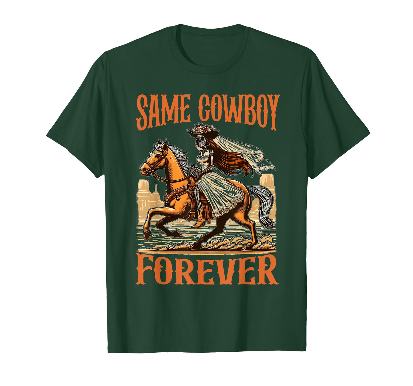 Bachelorette Rodeo Western Bride Funny Same Cowboy Forever T-Shirt