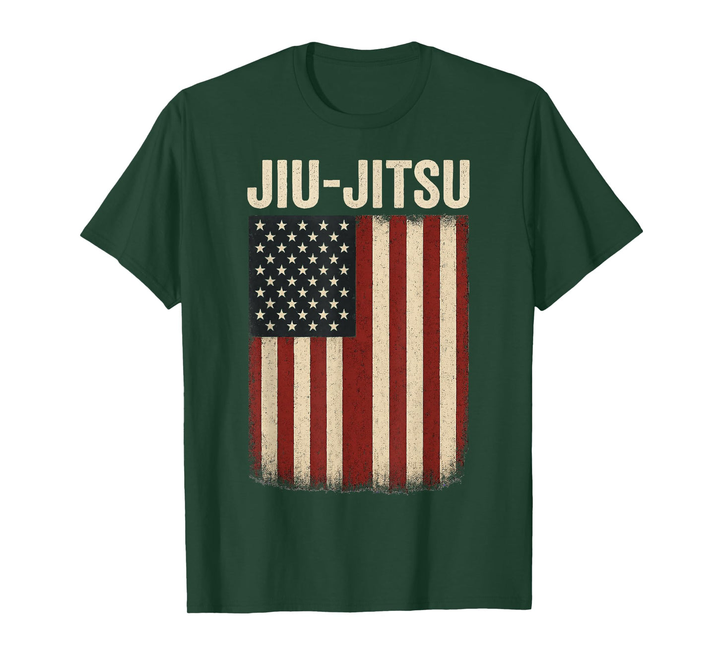 Jiu Jitsu American Flag US United States Patriotic T-Shirt