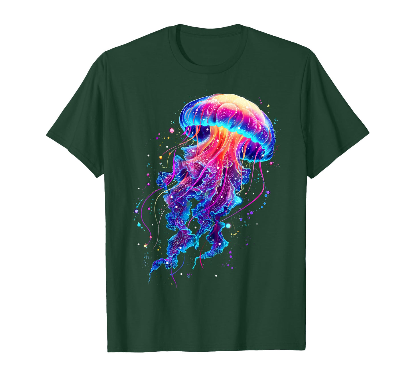 Retro Jellyfish Rainbow Sea Ocean Lover Men Women Kids T-Shirt