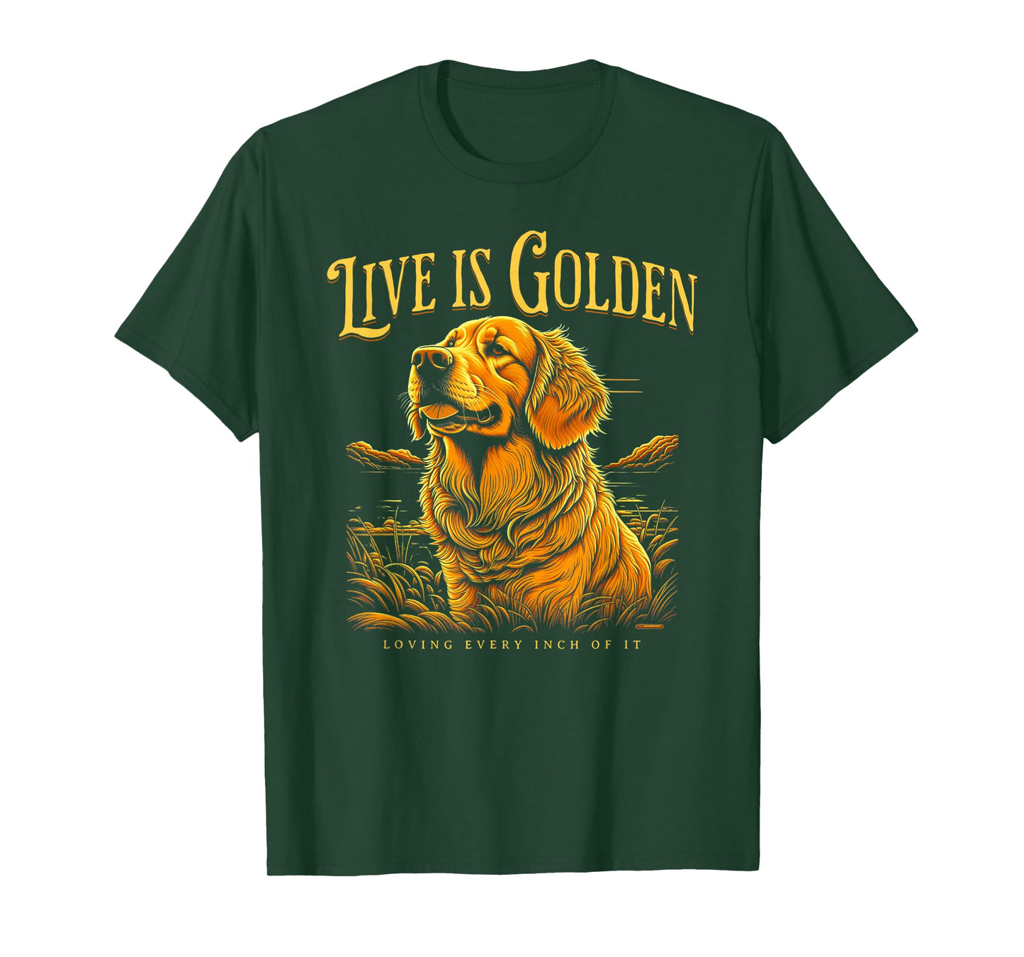 Life is golden Golden Retriever dog Lover T-Shirt