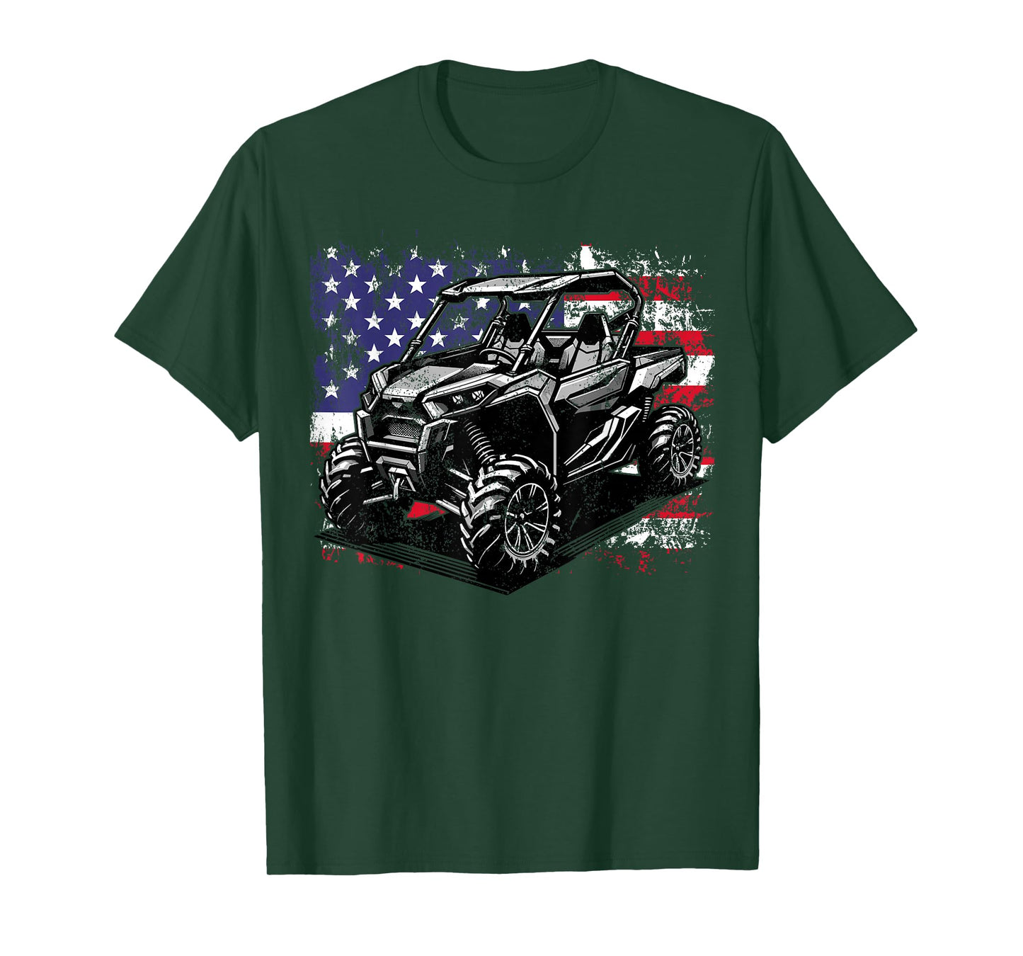American Flag UTV Side By Side 4th Of July SXS Off Road T-Shirt