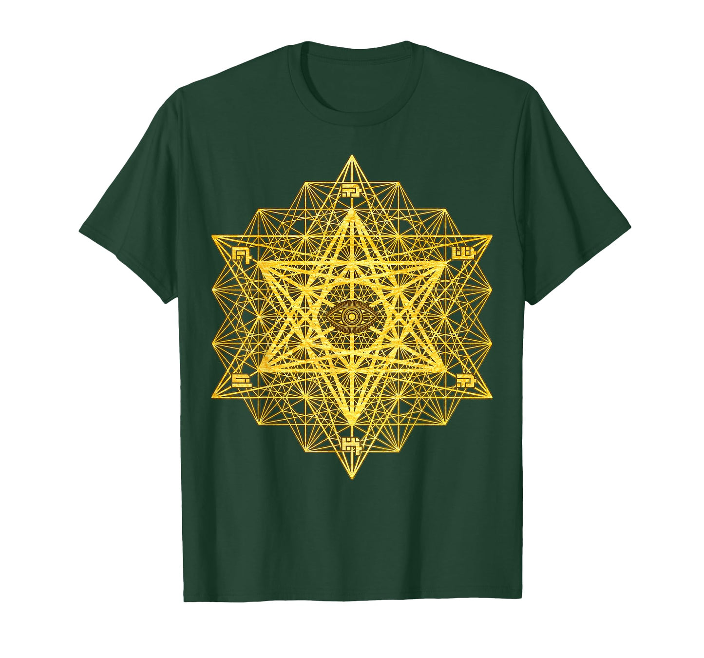 Awaken Third Eye Sacred Geometry Tetrahedron Metatron Cube T-Shirt