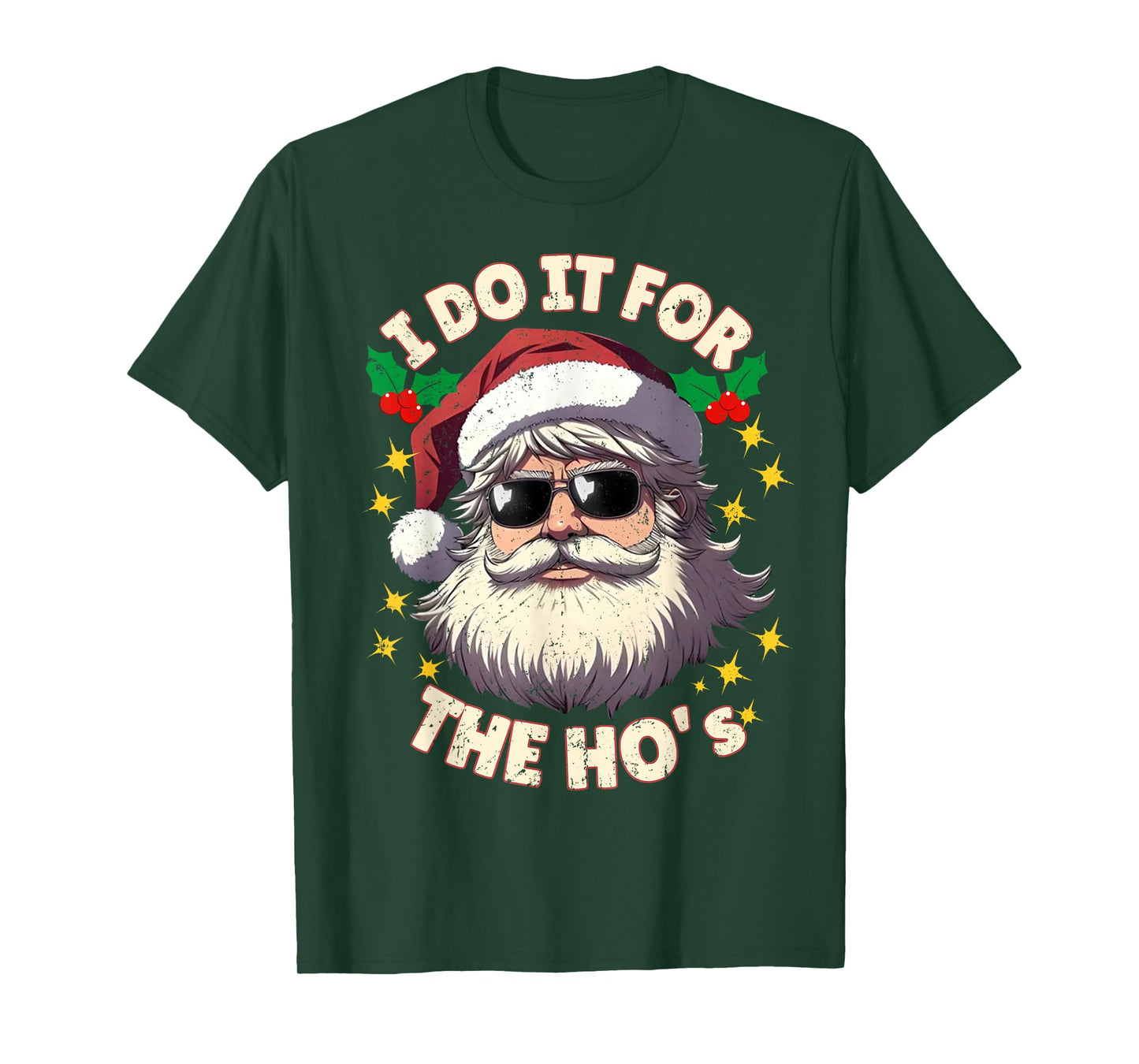 I Do It for The Ho's Funny Inappropriate Xmas Dirty Adult PJ T-Shirt