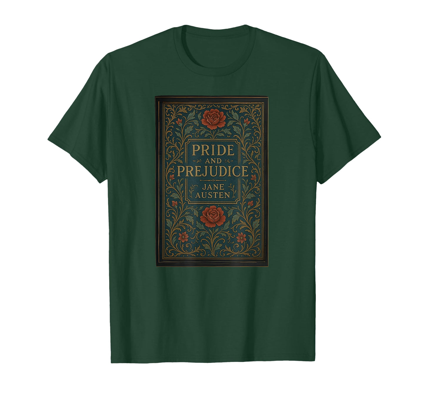 Jane Austen, Pride and Prejudice Cover Mr Darcy Book Lovers T-Shirt