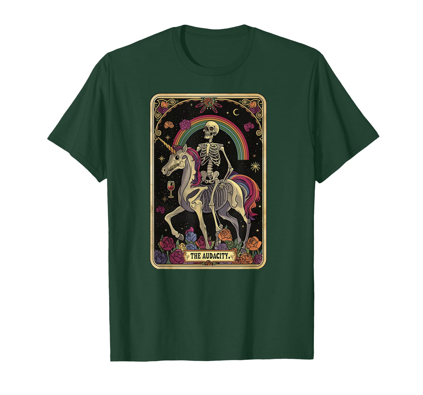 The Audacity Skeleton Tarot Card Graphic T-Shirt