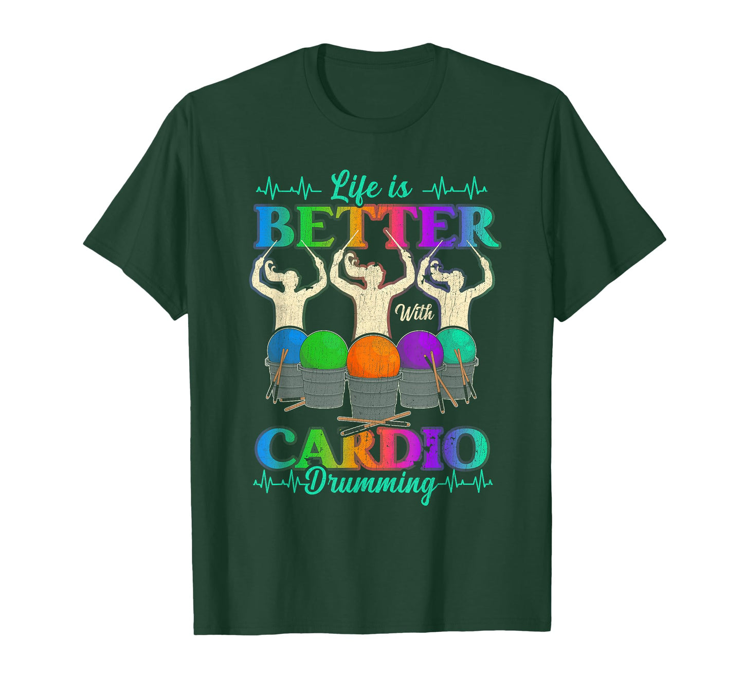 Life Is Better With Cardio Drumming Fitness Workout Sport T-Shirt