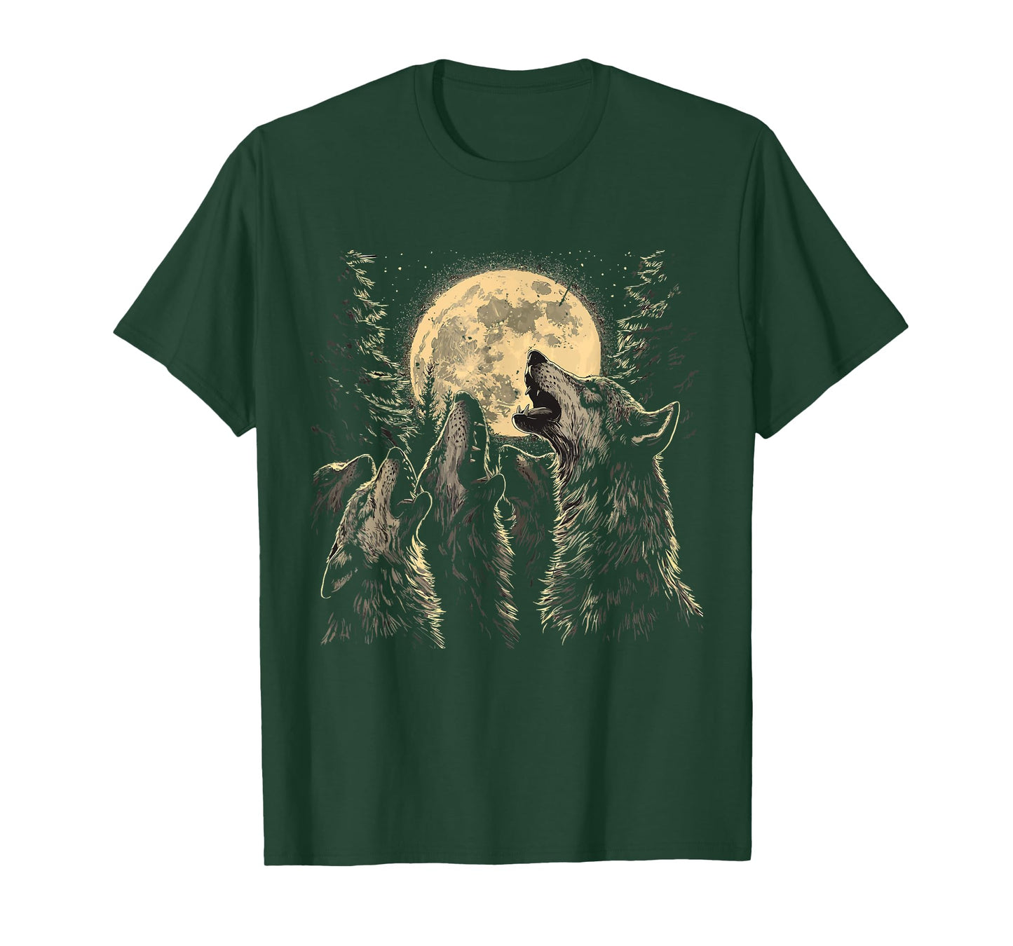 Wolf Howling at the Moon Vintage Wildlife Wolves lovers T-Shirt