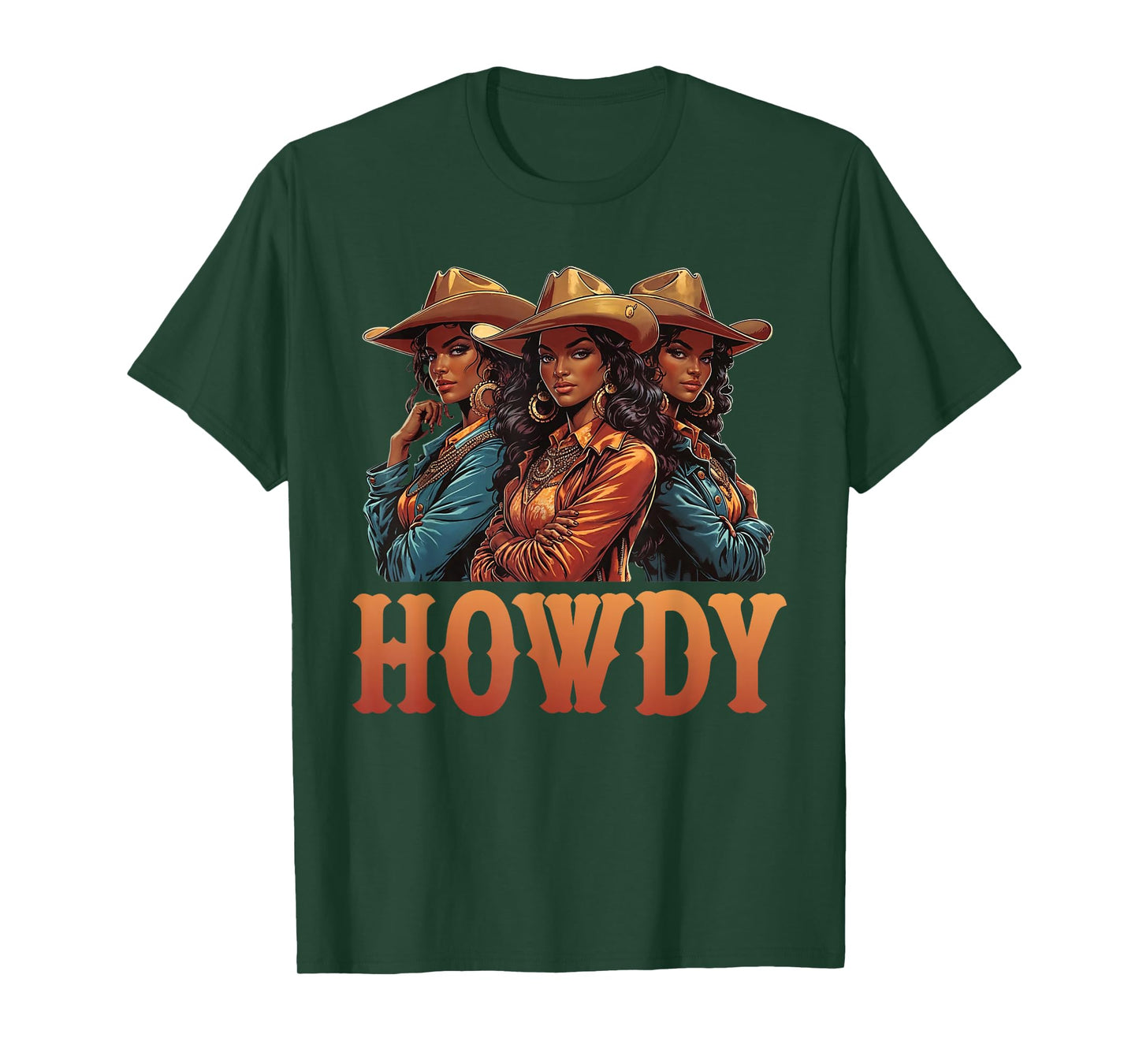 African Melanin Cowgirl Rodeo Western Black History Month T-Shirt