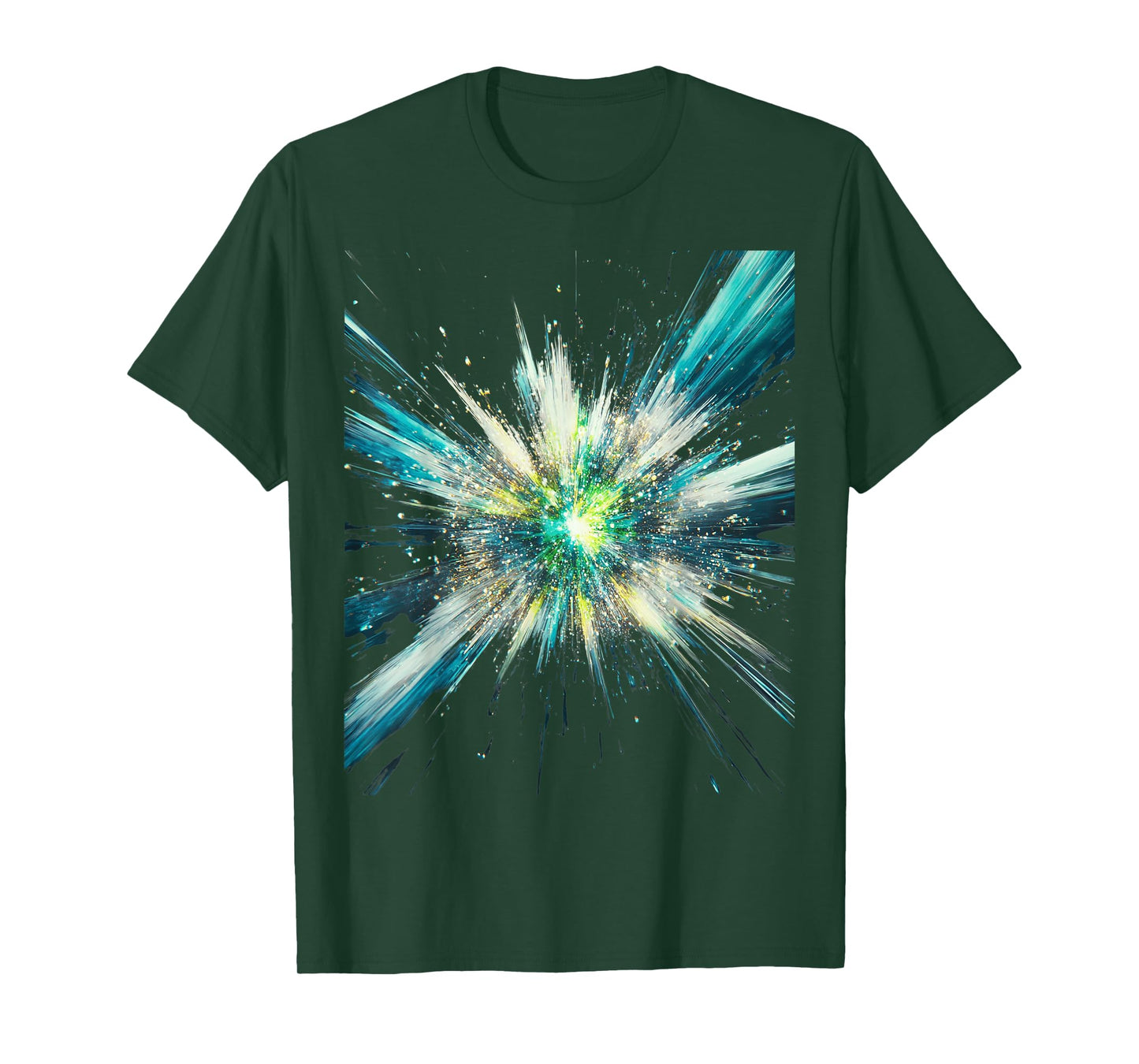 Abstract Space Explosion Art Vibrant Cosmic Burst Supernova Design T-Shirt