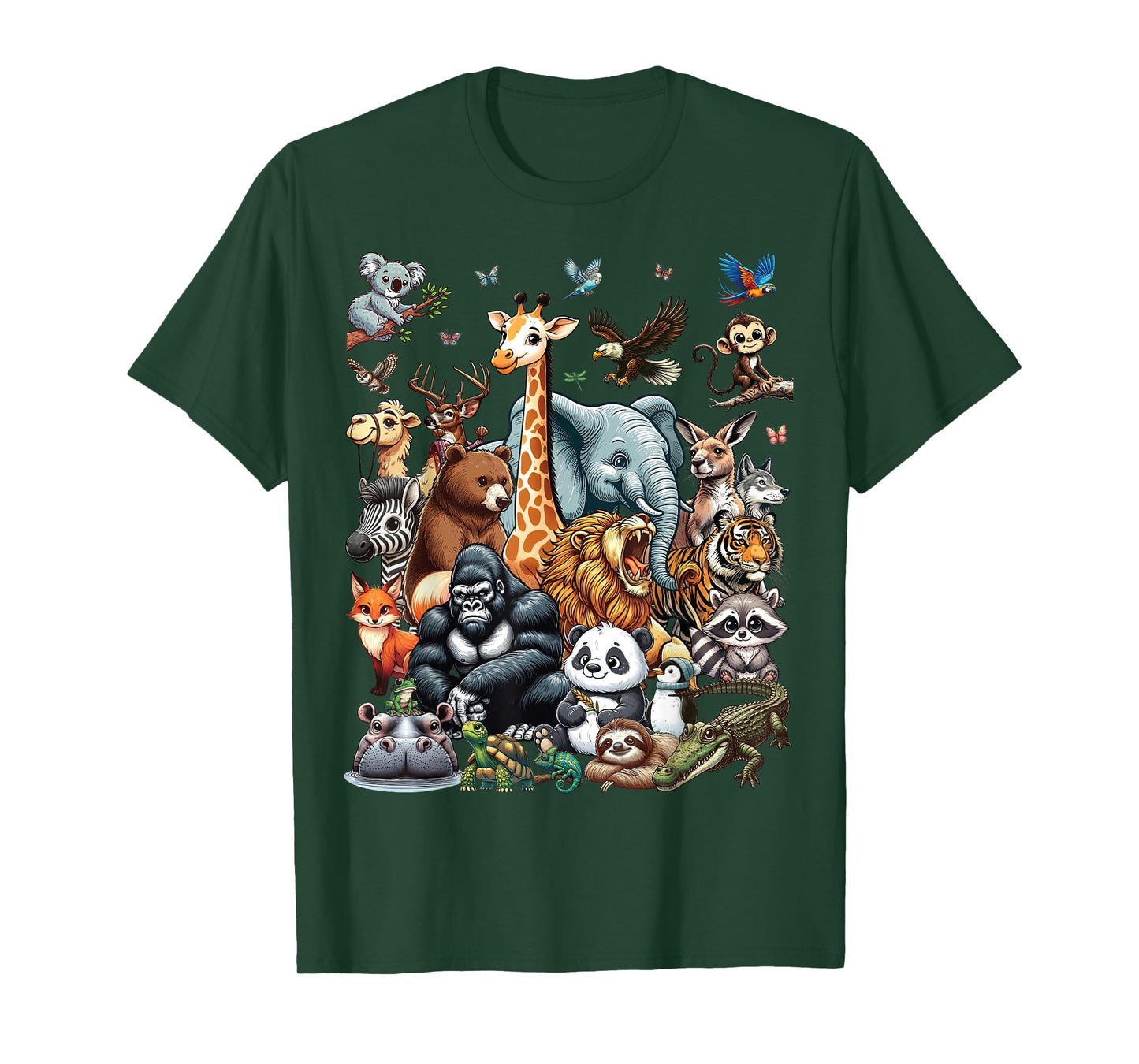 Zoo Animals Wildlife Safari Jungle Zoo Birthday Party T-Shirt
