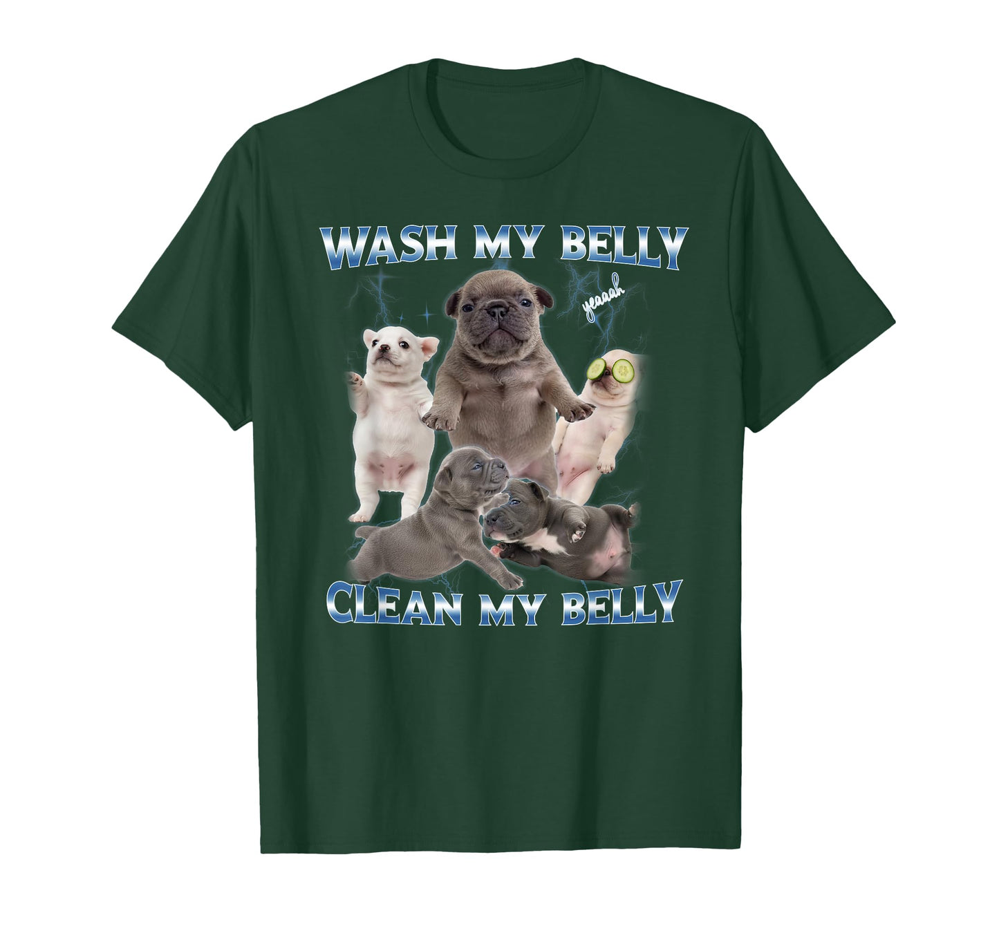 Pibble Dog Wash Clean My Belly Funny Meme T-Shirt