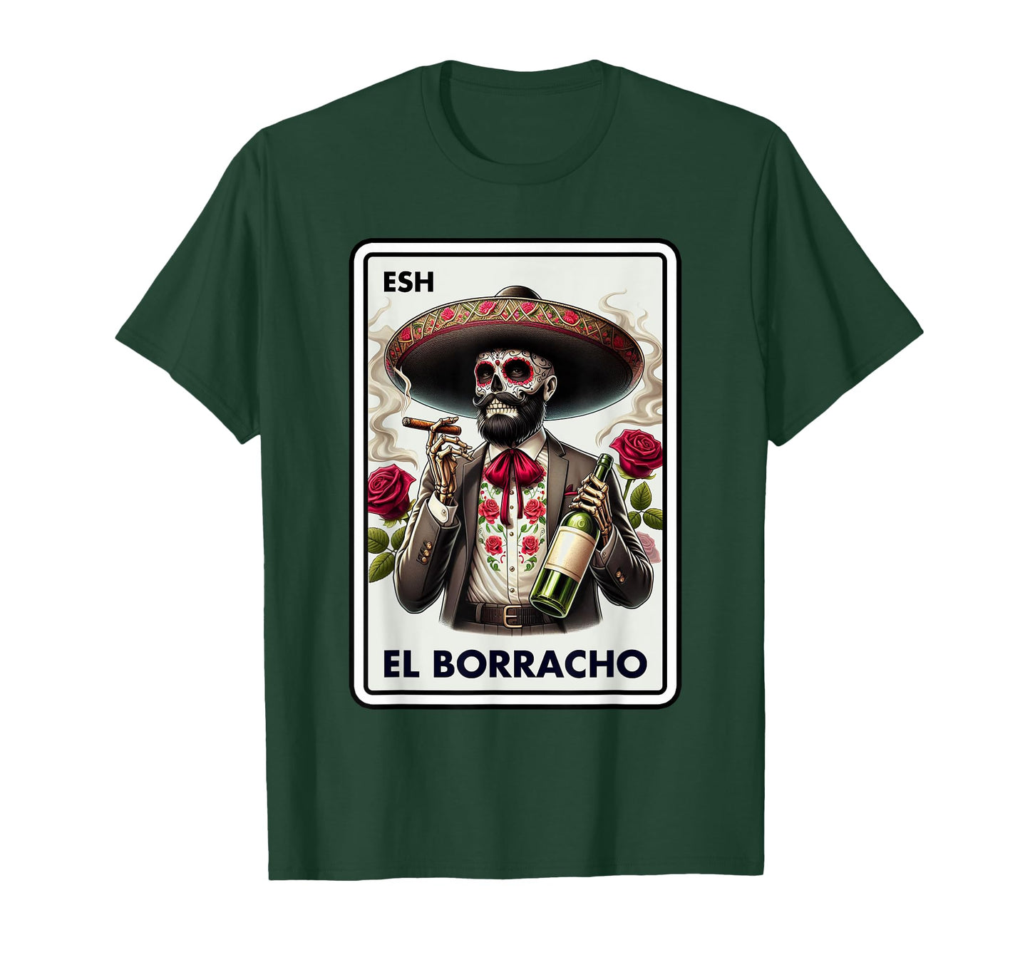 Mexican Spanish Drinking El Borracho Mexican Bingo Card T-Shirt
