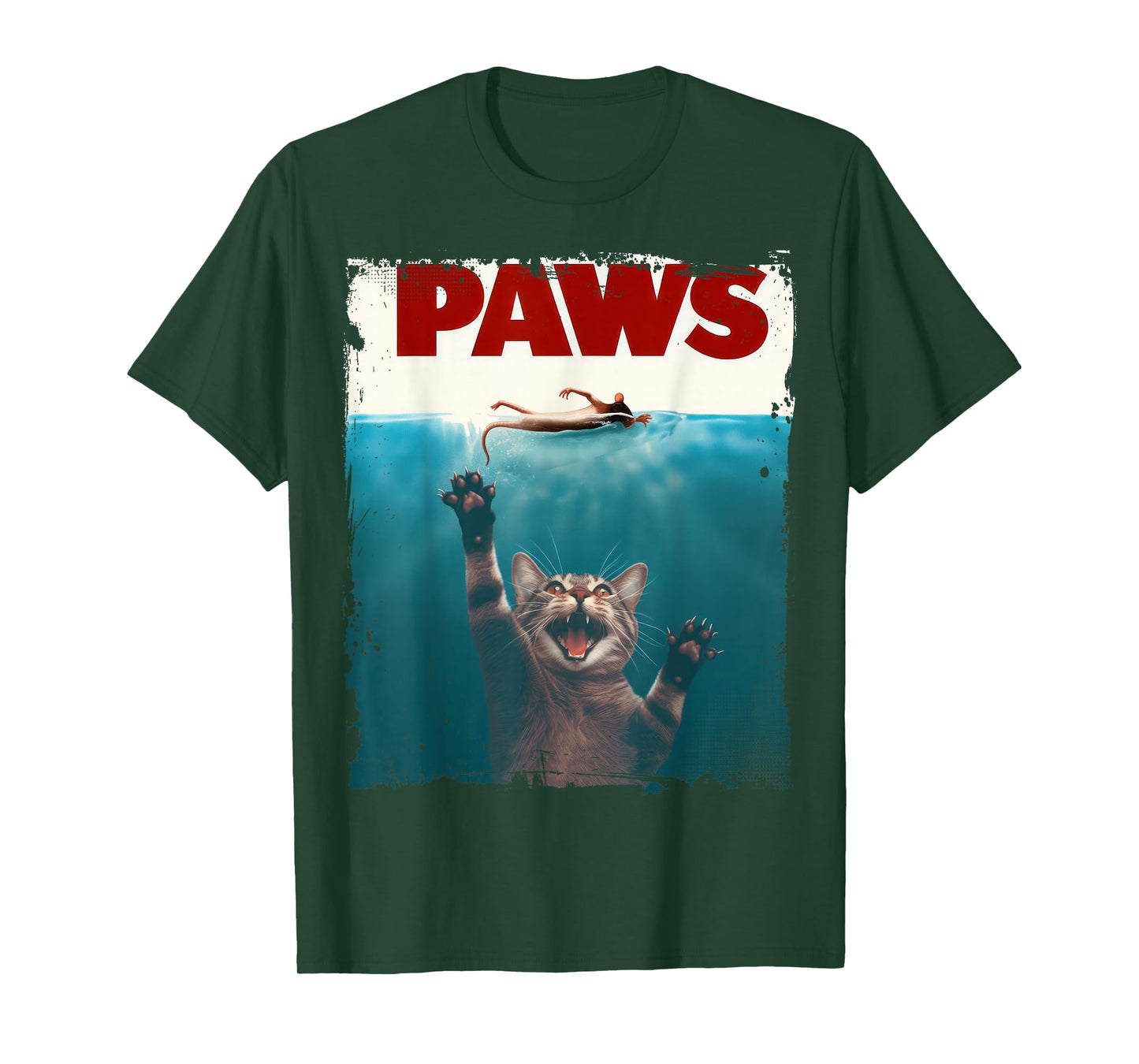 Paws Kitten Meow Parody Funny Cat Lover Gifts Cute Cat T-Shirt