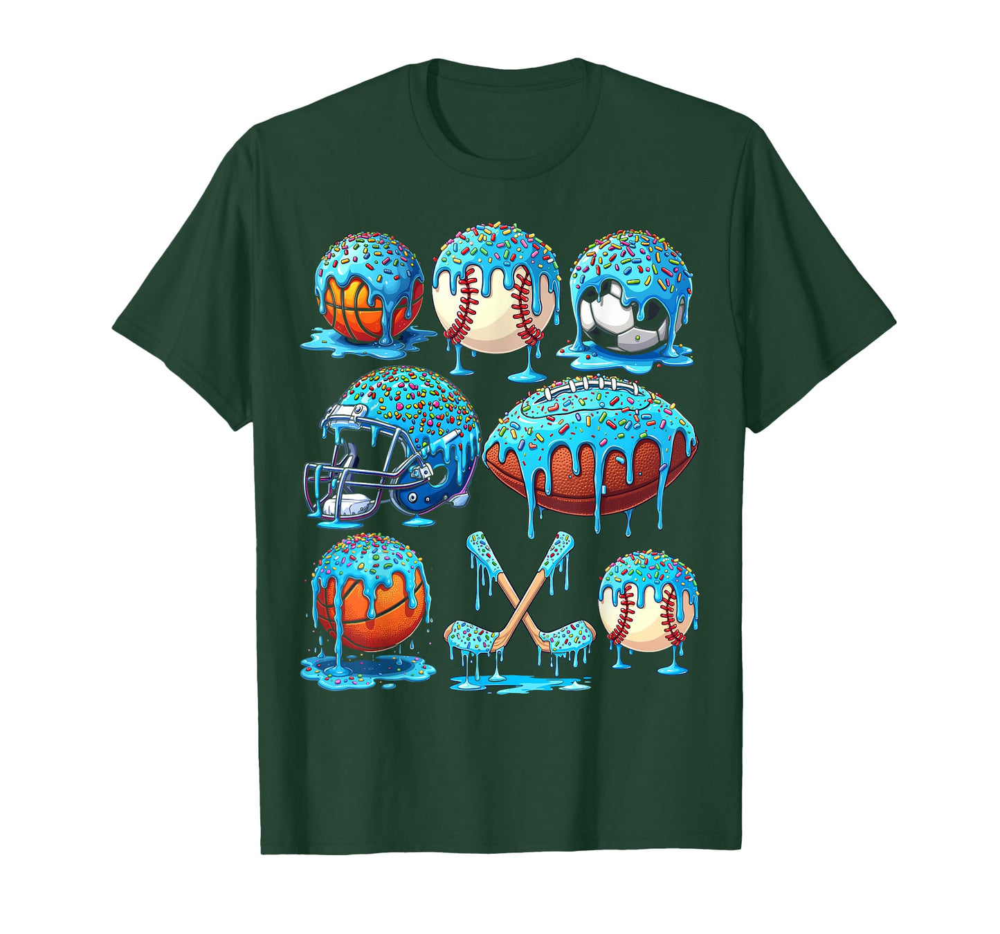 Sports Drip Boys Girls Ice Cream Drip With Sprinkles Summer T-Shirt