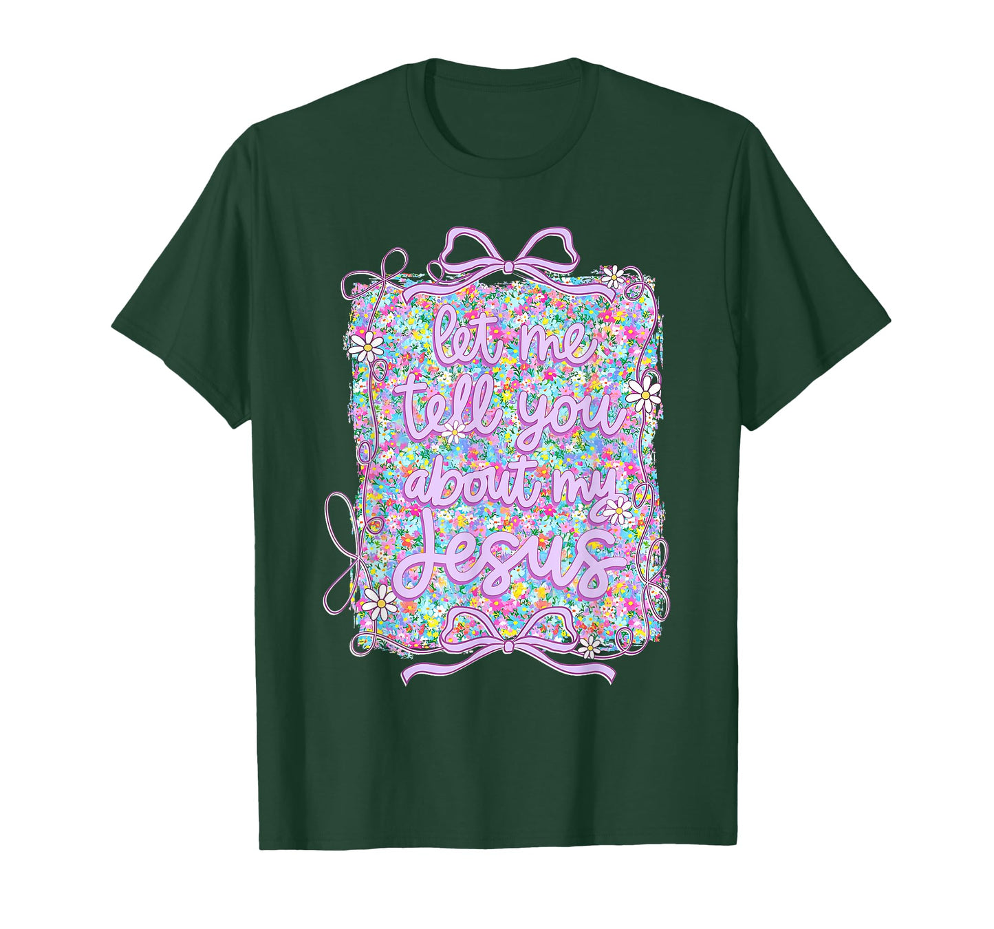 Let Me Tell You Christian Bible About My Jesus Coquette Bow T-Shirt