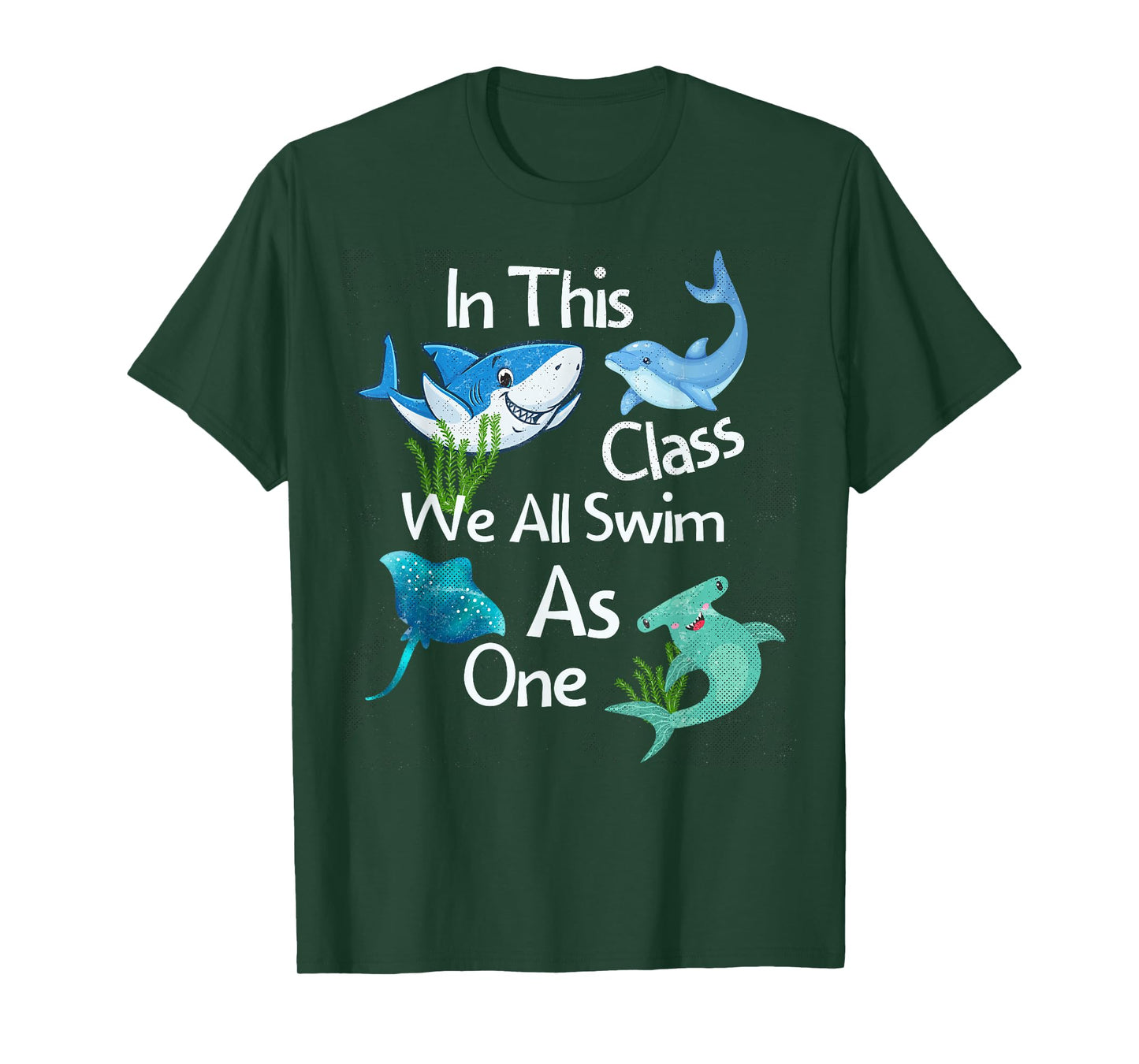 Back To School Shark Ocean Life Inclusive Elementary Teacher T-Shirt