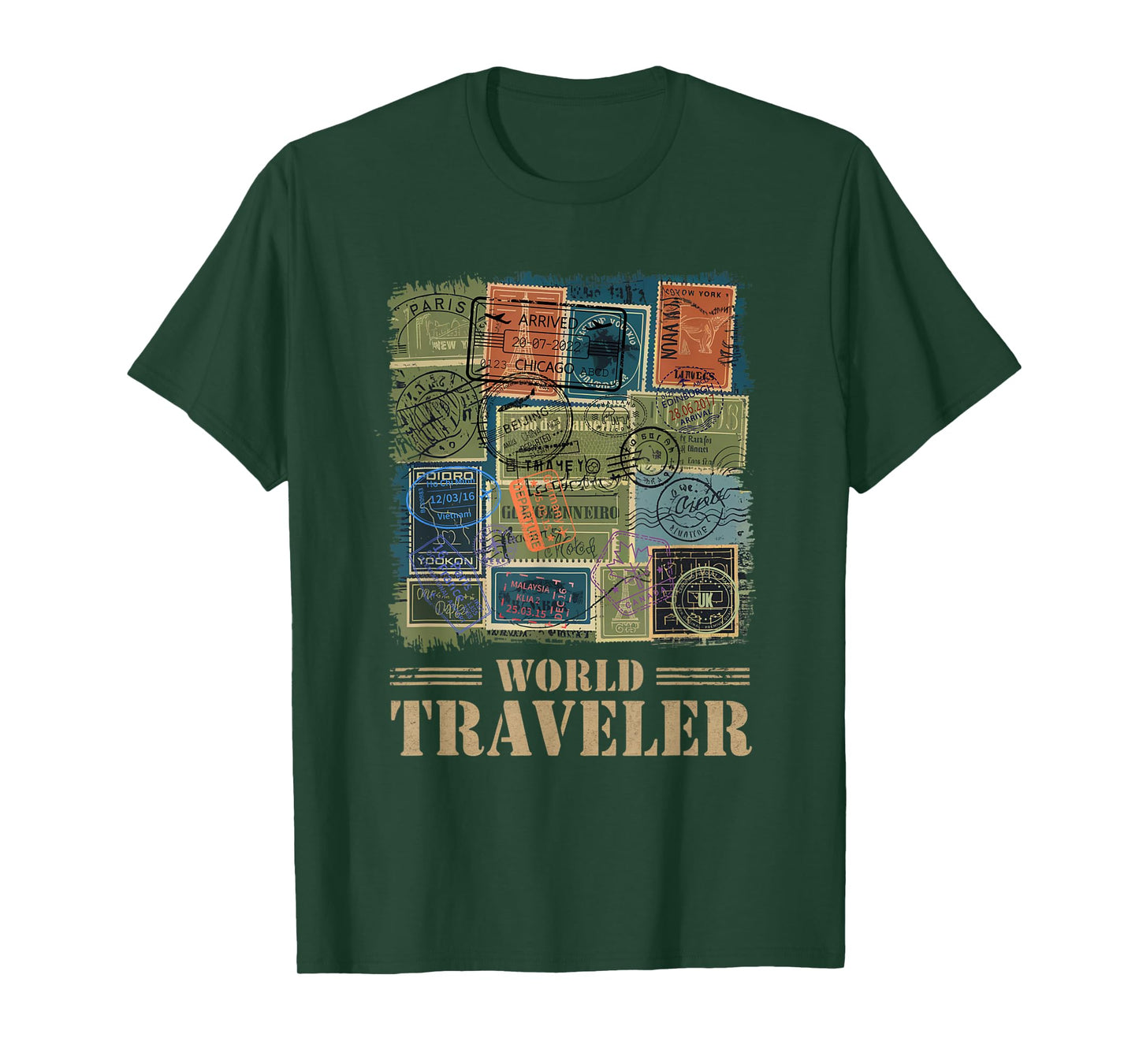 Stamp Collector World Traveler Passport Stamp Lover T-Shirt