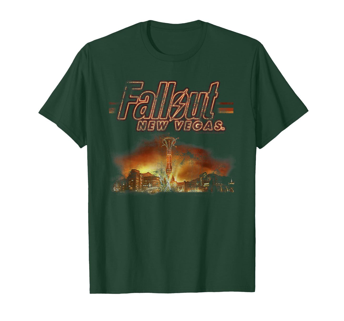 Fallout Video Game New Vegas Skyline Retro Souvenir Design T-Shirt - T-Shirt | Forest