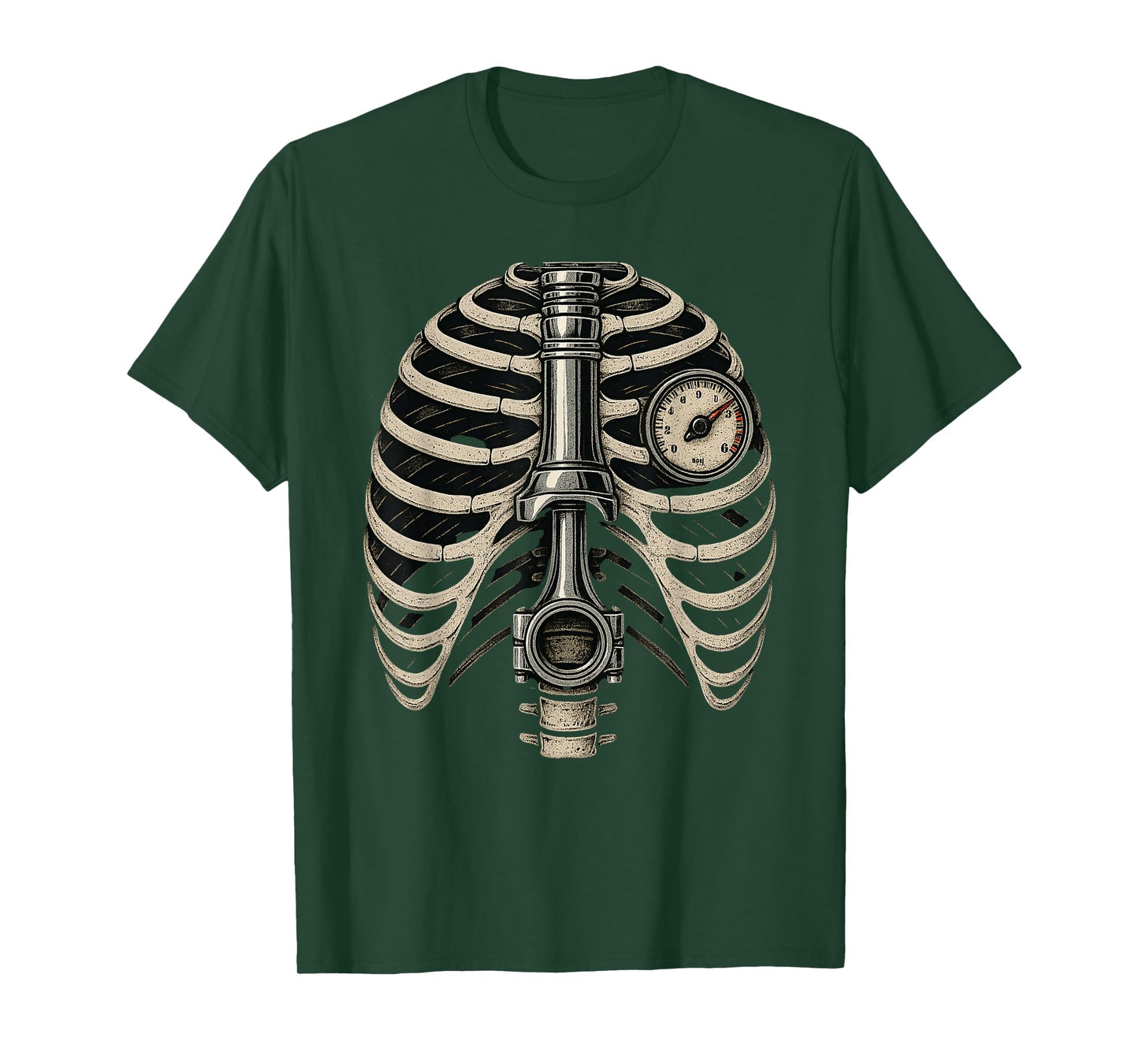 Piston Pulse Car Auto Mechanic, Engine Piston Skeleton T-Shirt